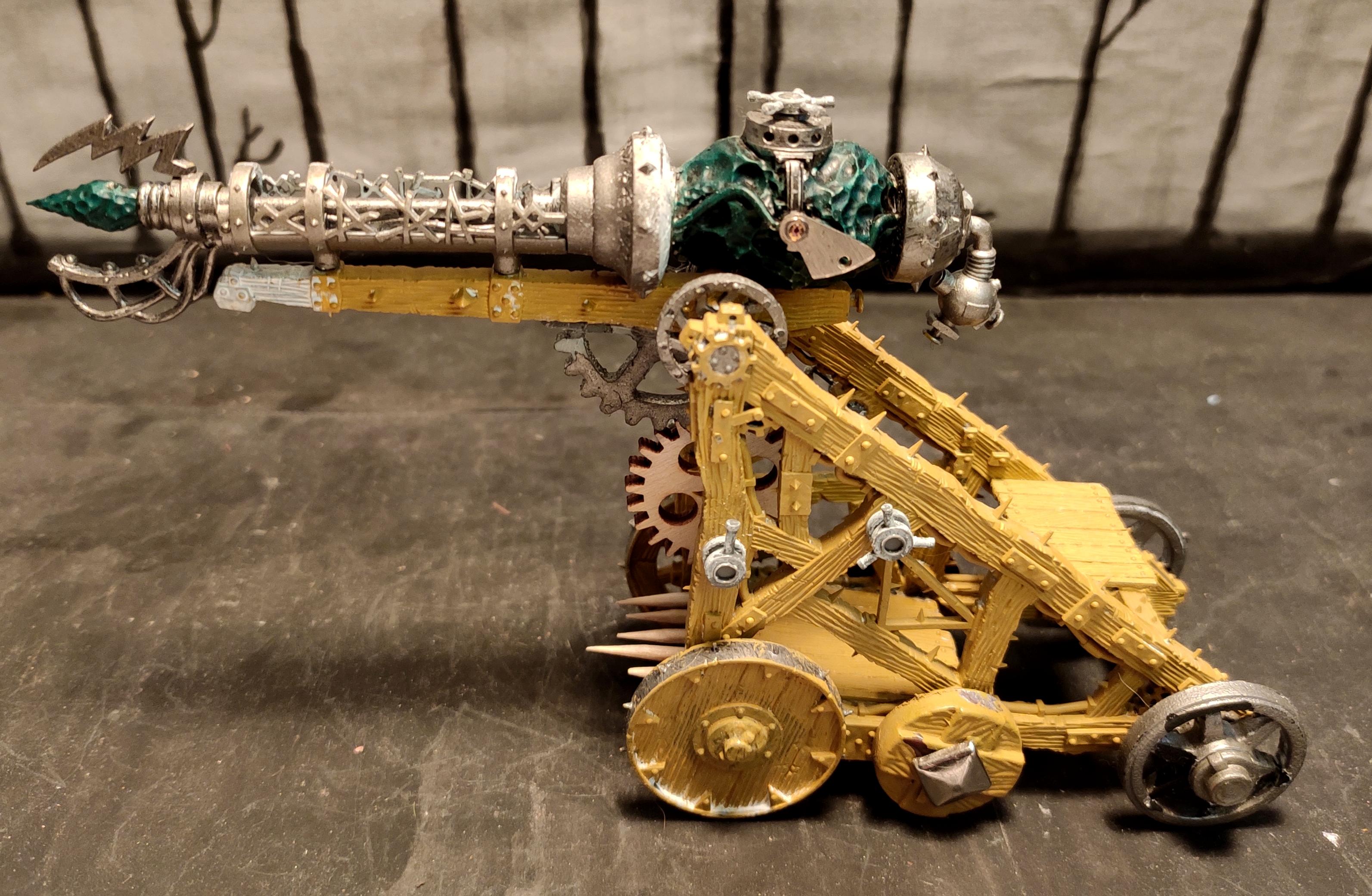 Age Of Sigmar, Chaos, Conversion, Disease, Gears, Siege Engine, Skaven, Skryre, Technolog, Tehnolog, Warhammer Fantasy, Warp Lightning Cannon, Warpstone, Work In Progress
