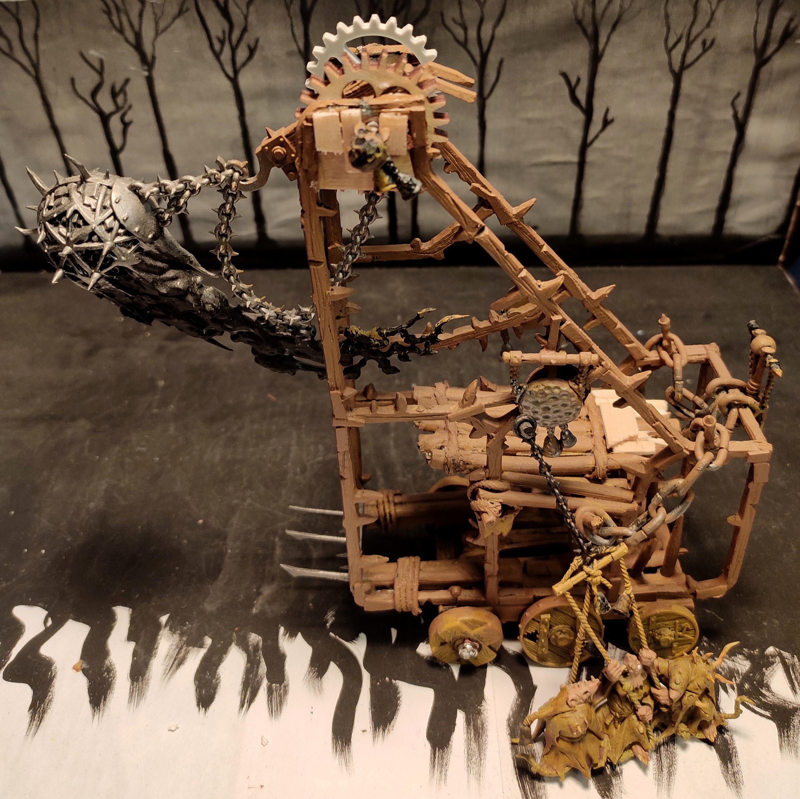 Age Of Sigmar, Chain, Chaos, Conversion, Disease, Gears, Pestilence, Plague, Plague Furnace, Plague Monks, Rats, Scratch Build, Siege Engine, Skaven, Sprue, Technolog, Tehnolog, Warhammer Fantasy, Wooden, Work In Progress