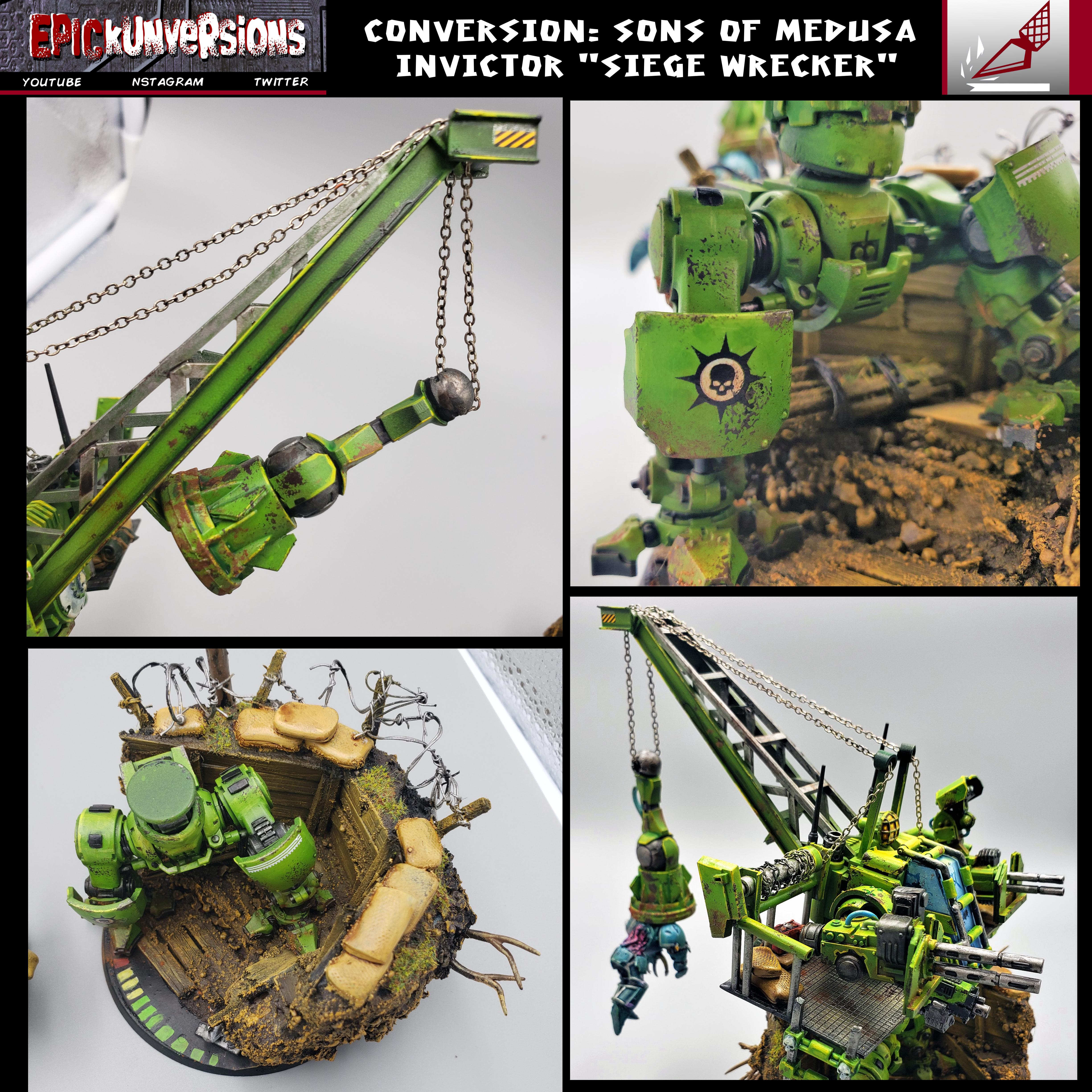 Construction, Crane, Imperial Knight, Industrial, Siege, Sons Of Medusa, Space Marines, Trench, Walker