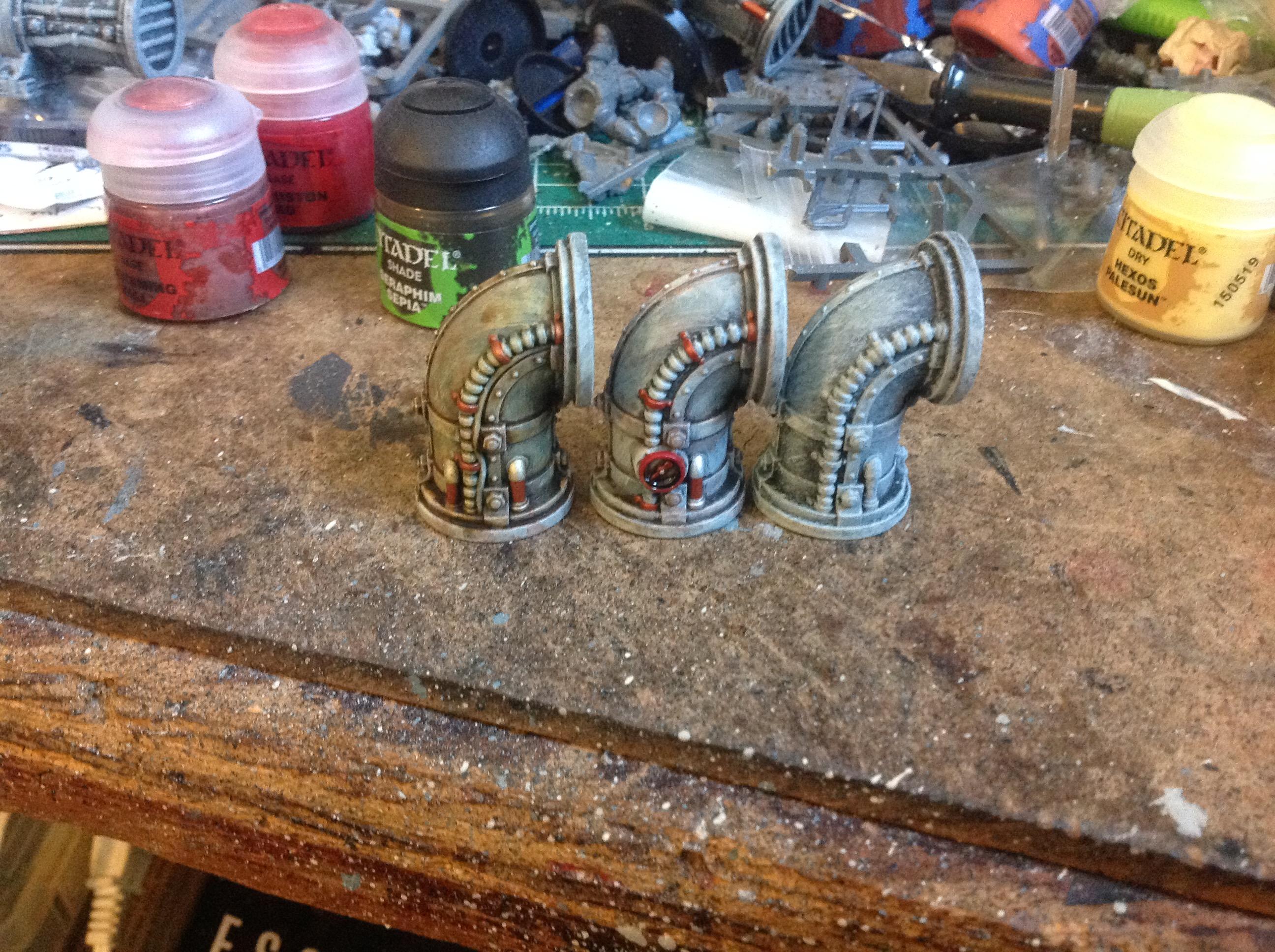 Campaign, Grey, Inquisimunda, Modular, Necromunda, Pip, Pipes, Red, Spacehulk, Terrain, Waaazag, Warhammer 40,000, Work In Progress