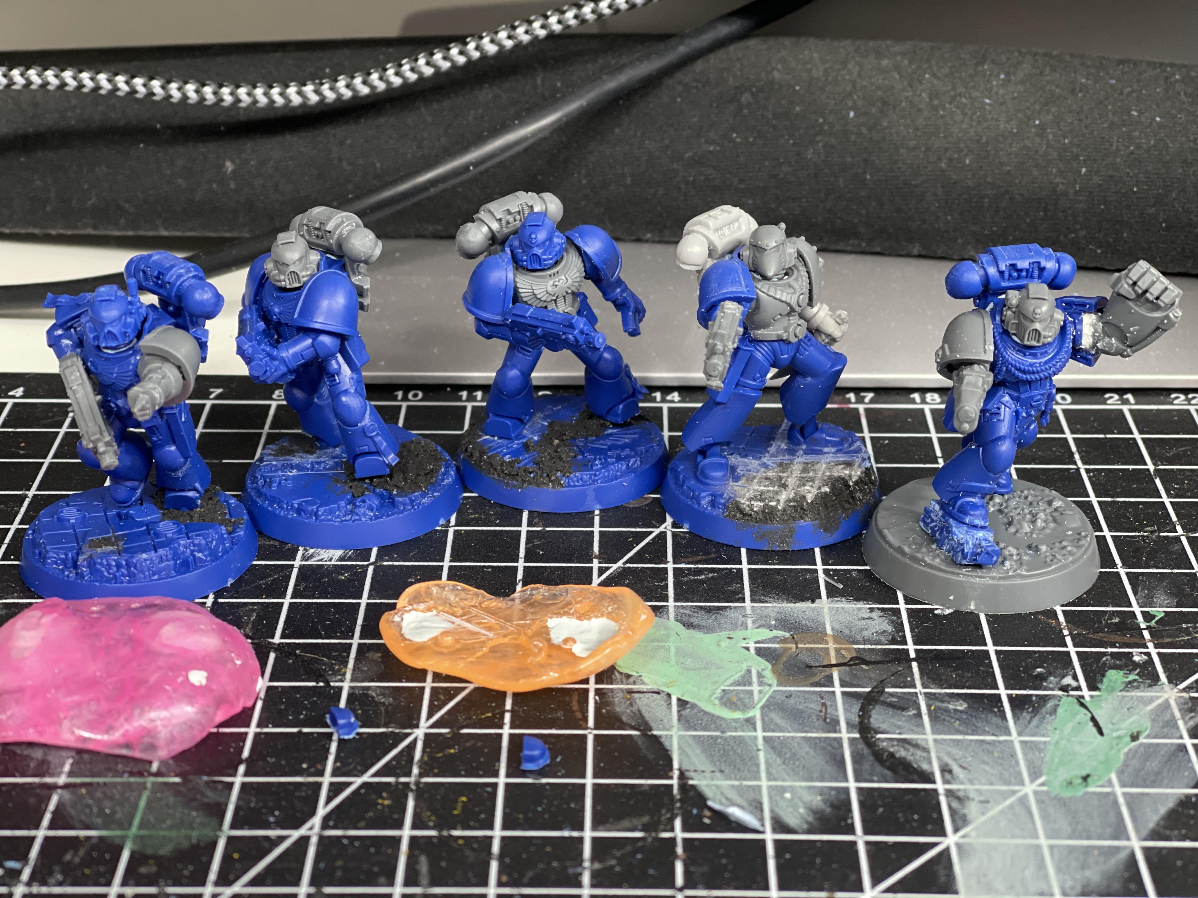 Kitbashes, Series 1, Space Marine Heroes, Space Marines, Tactical Squad, Void Panthers, War Hammer 40k, Work In Progress