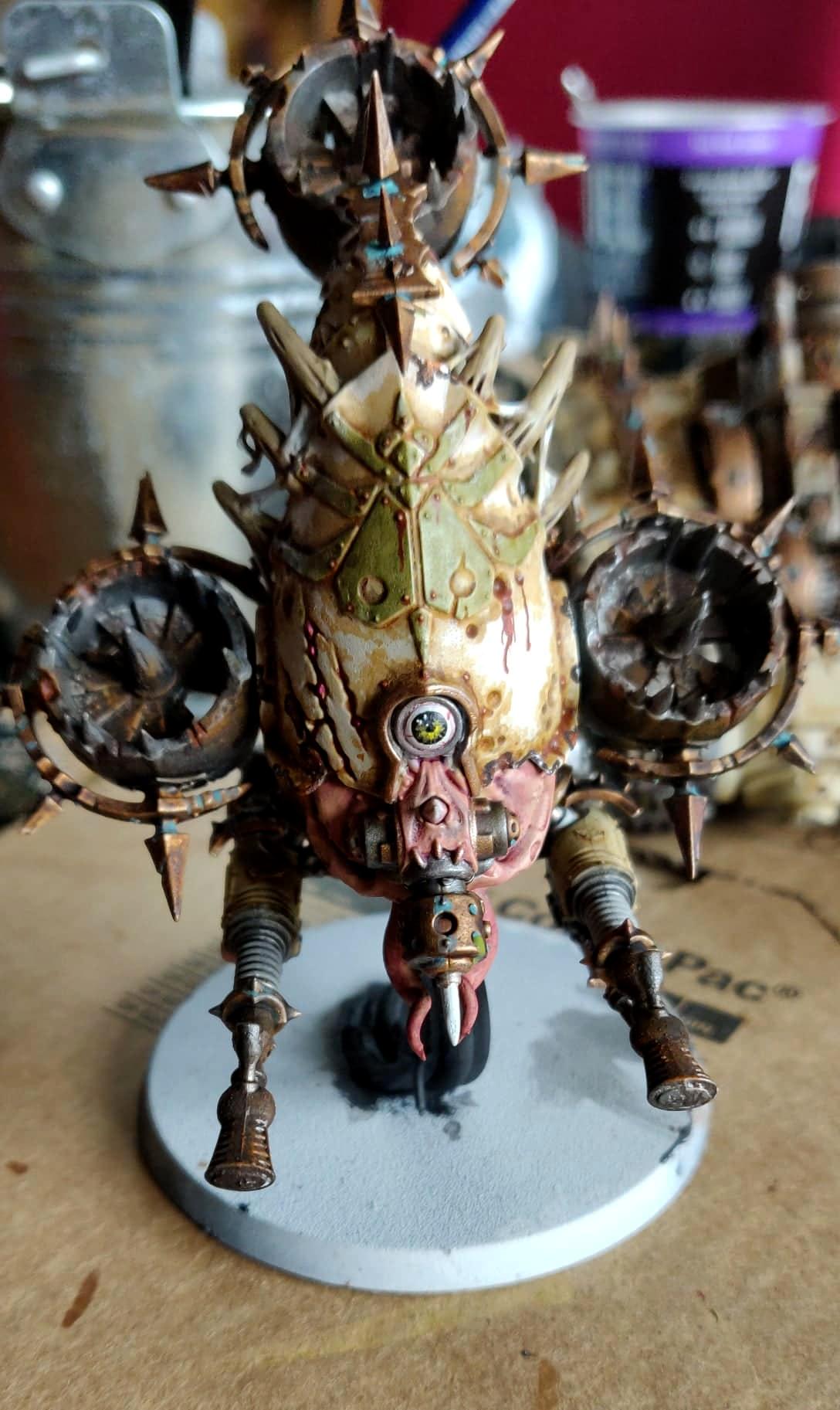 Blight Drone, Chaos, Daemons, Death Guard, Eye, Marines Legion, Painting, Weathered