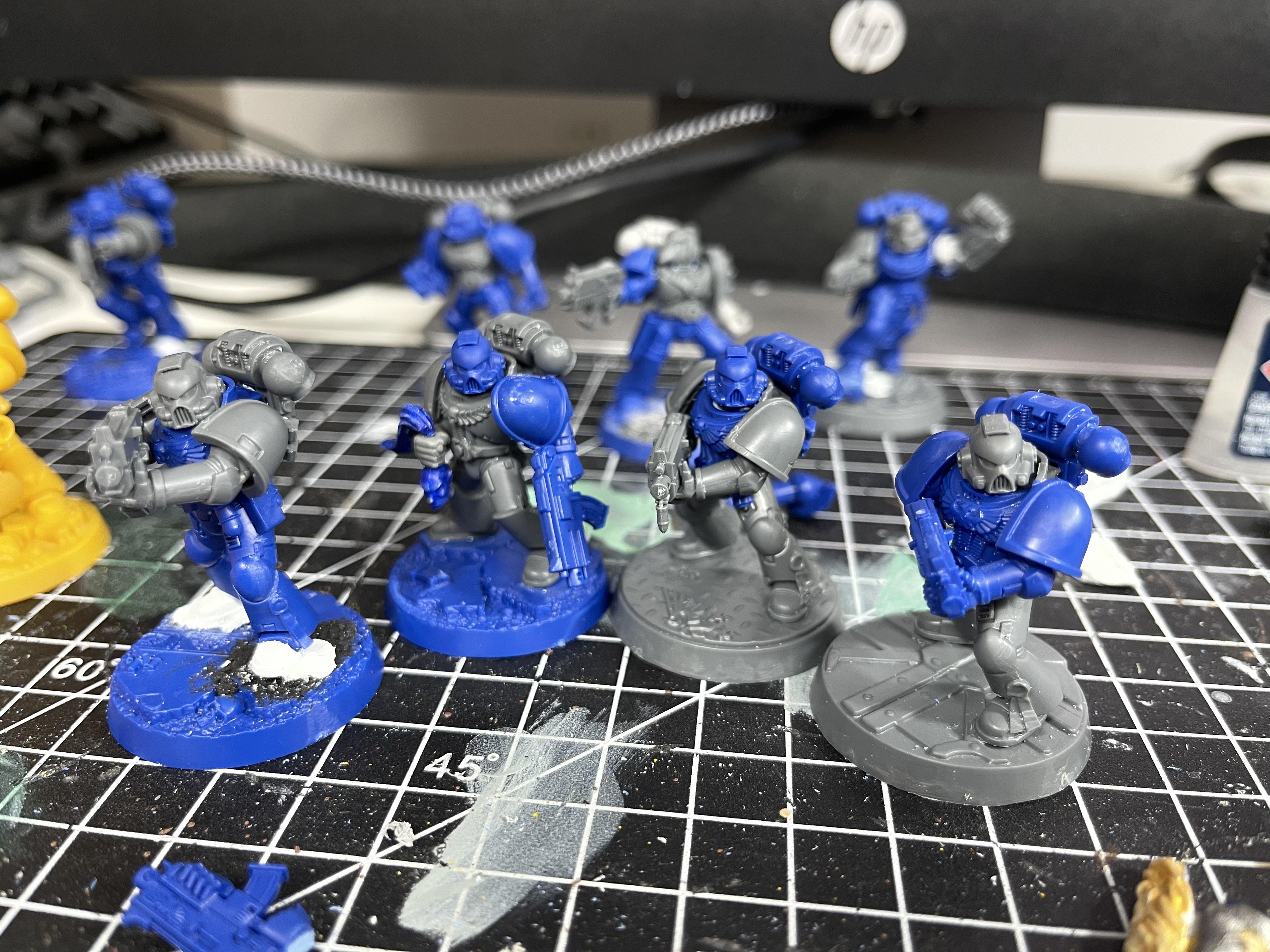 Kitbashes, Series 1, Space Marine Heroes, Space Marines, Tactical Squad, Void Panthers, War Hammer 40k, Work In Progress