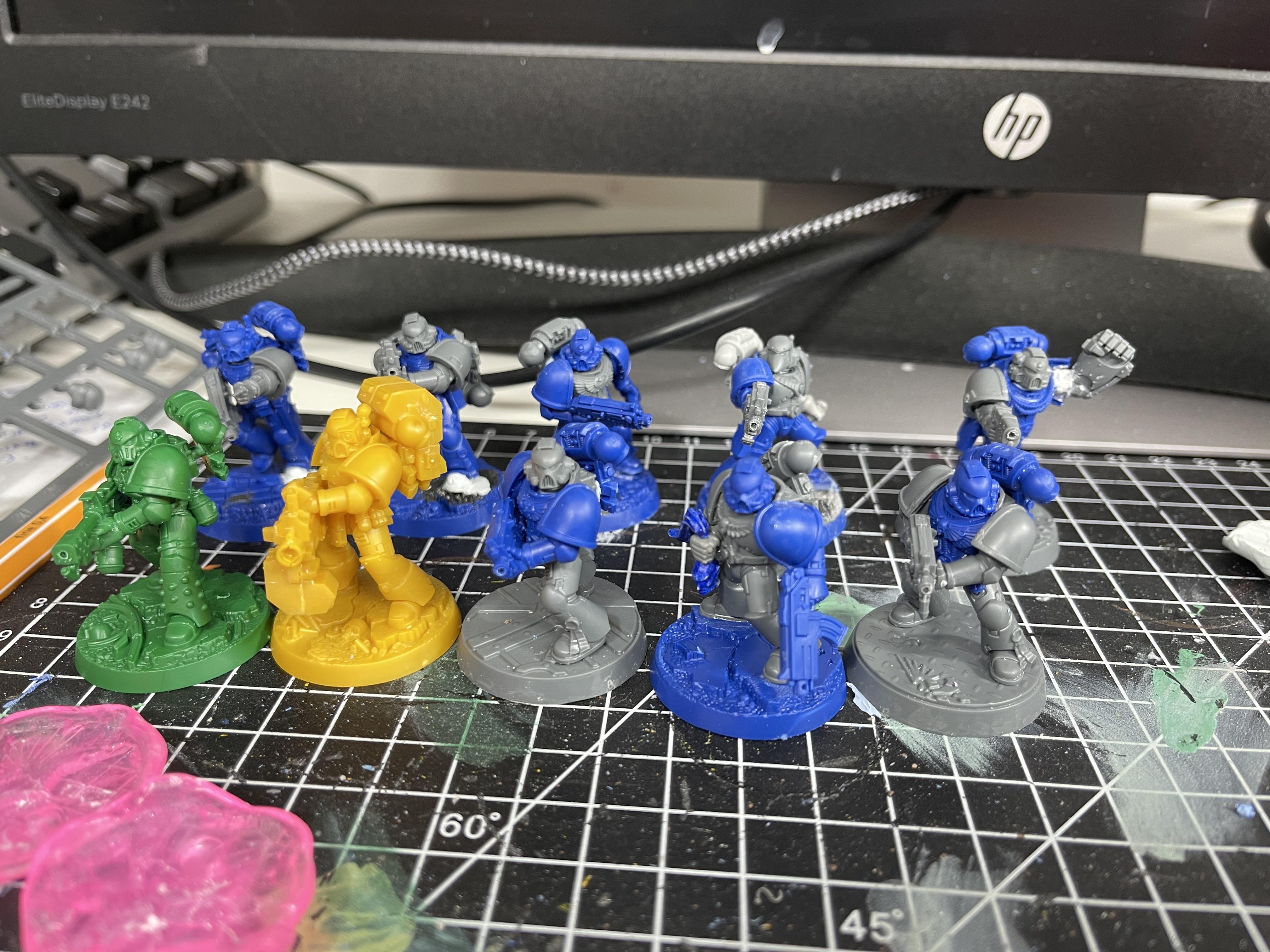 Kitbashes, Series 1, Space Marine Heroes, Space Marines, Tactical Squad, Void Panthers, War Hammer 40k, Work In Progress