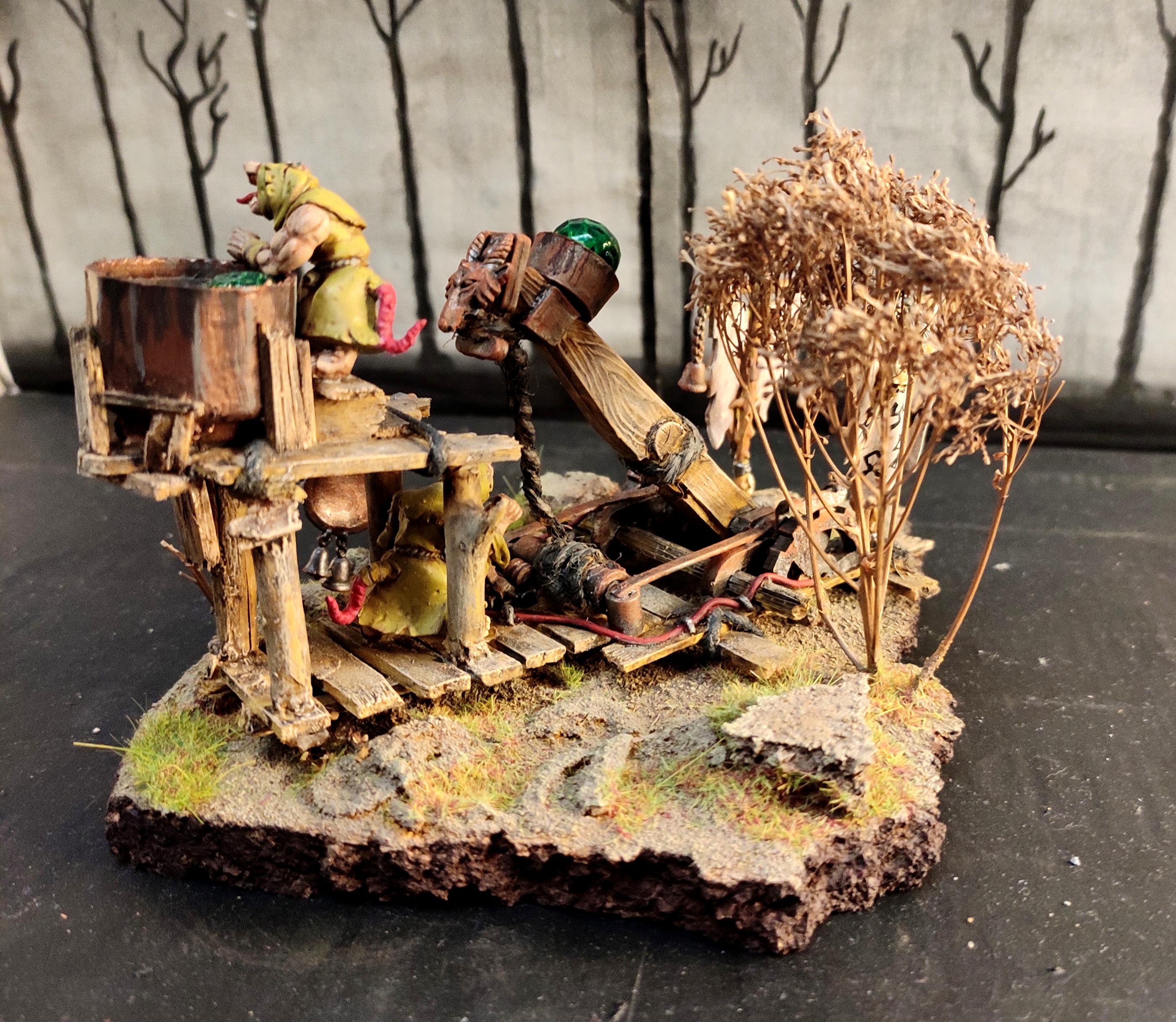 Age Of Sigmar, Catapult, Chaos, Conversion, Crew, Disease, Pestilence, Plague, Plague Monks, Plagueclaw, Rats, Scratch Build, Siege Engine, Skaven, War Machine, Warhammer Fantasy, Warpstone, Wooden