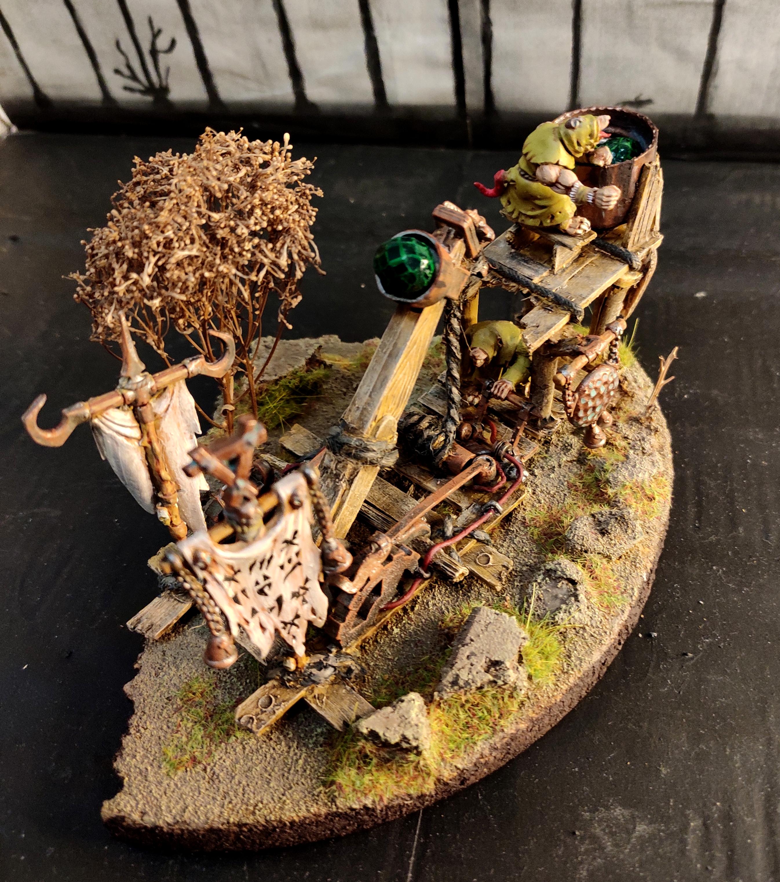 Age Of Sigmar, Banner, Catapult, Chaos, Conversion, Crew, Disease, Pestilence, Plague, Plague Monks, Plagueclaw, Rats, Scratch Build, Siege Engine, Skaven, War Machine, Warhammer Fantasy, Warpstone, Wooden