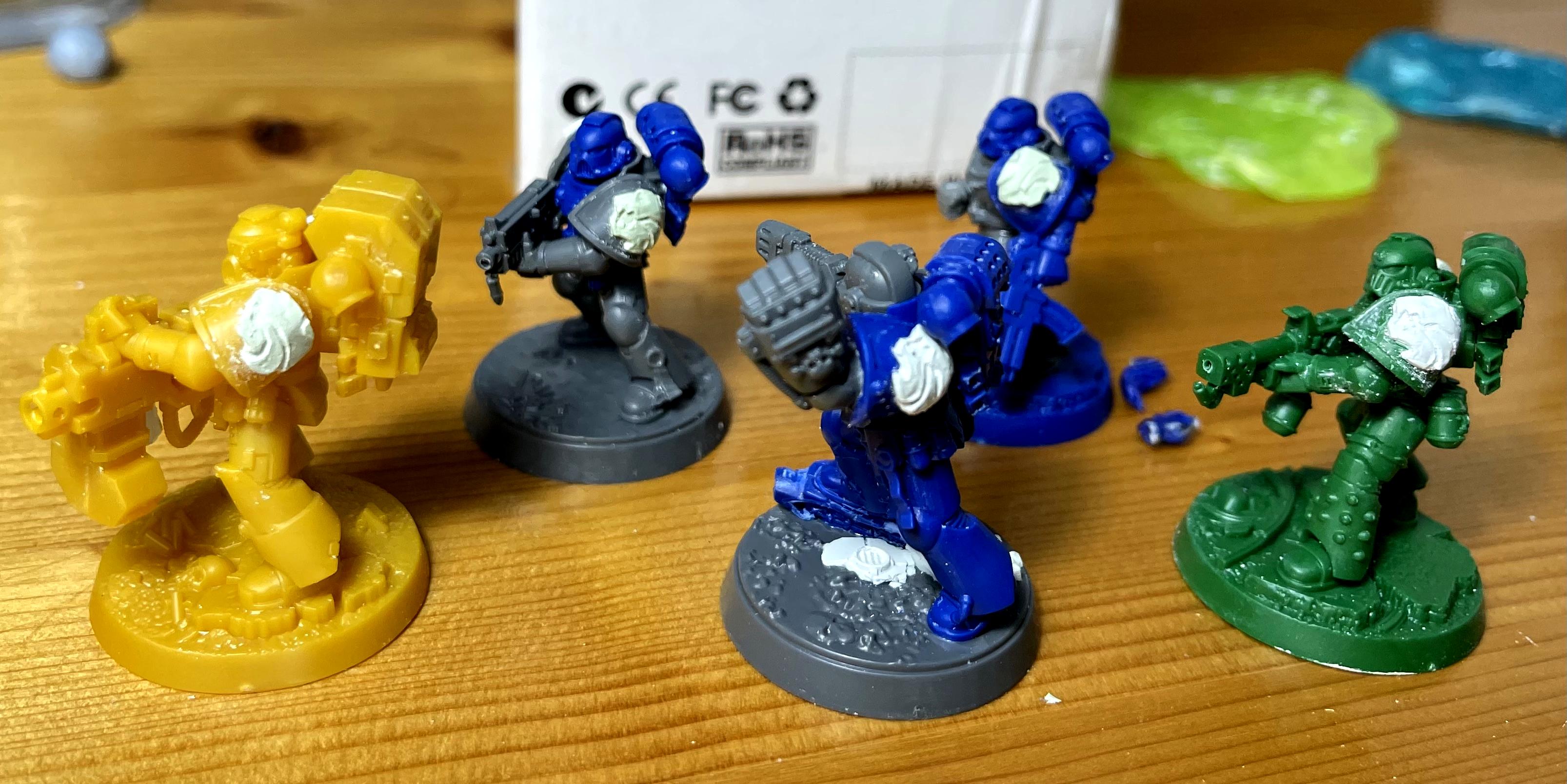 Oyumaru Casts, Space Marine Adventures, Space Marine Heroes, Space Marines, Tactical Squad, Void Panthers, Warhammer 40,000, Work In Progress