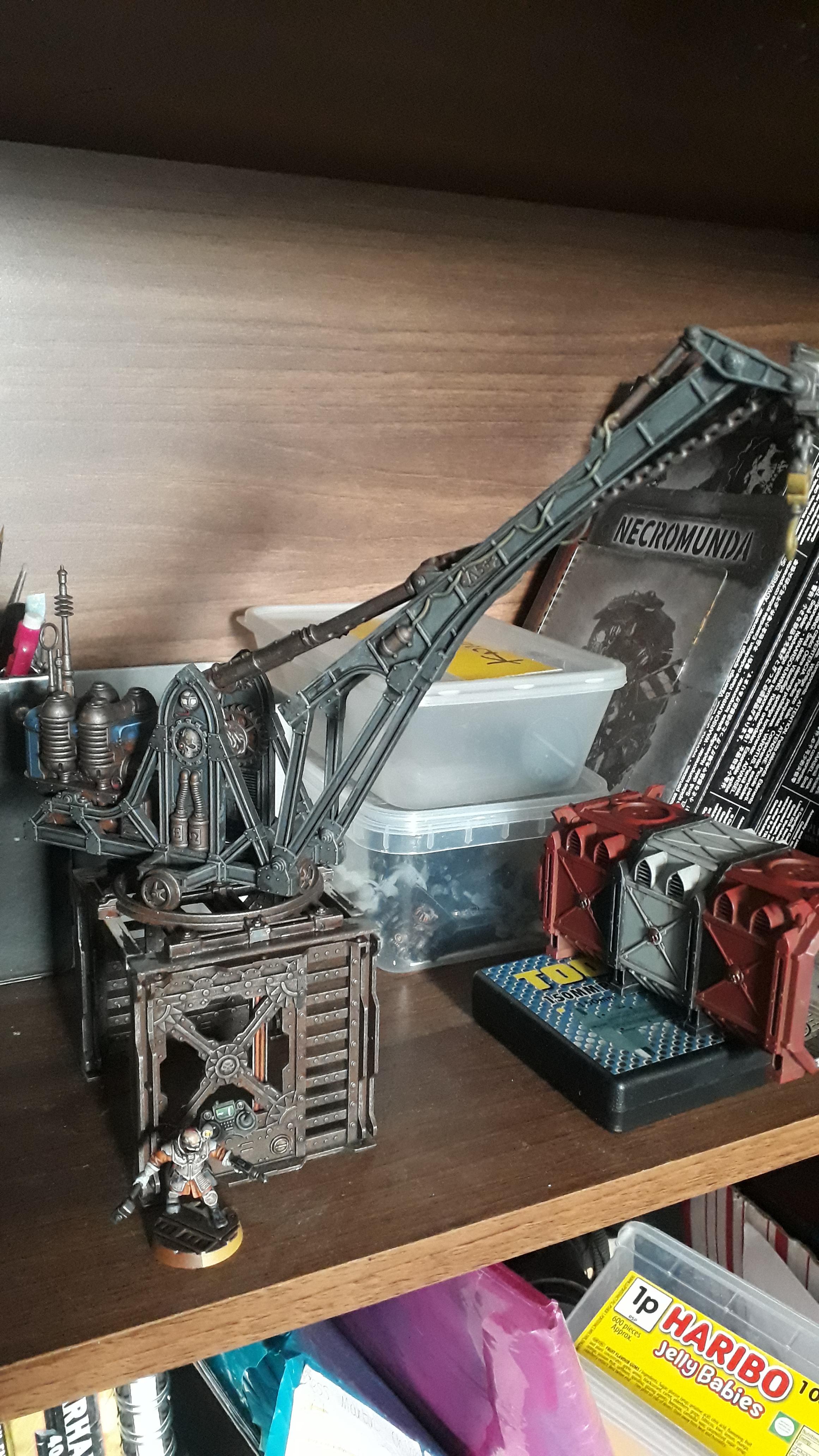 Crane, Galvanic Servo Hauler, N17, Necromunda, Terrain, Work In Progress, Zone Mortalis