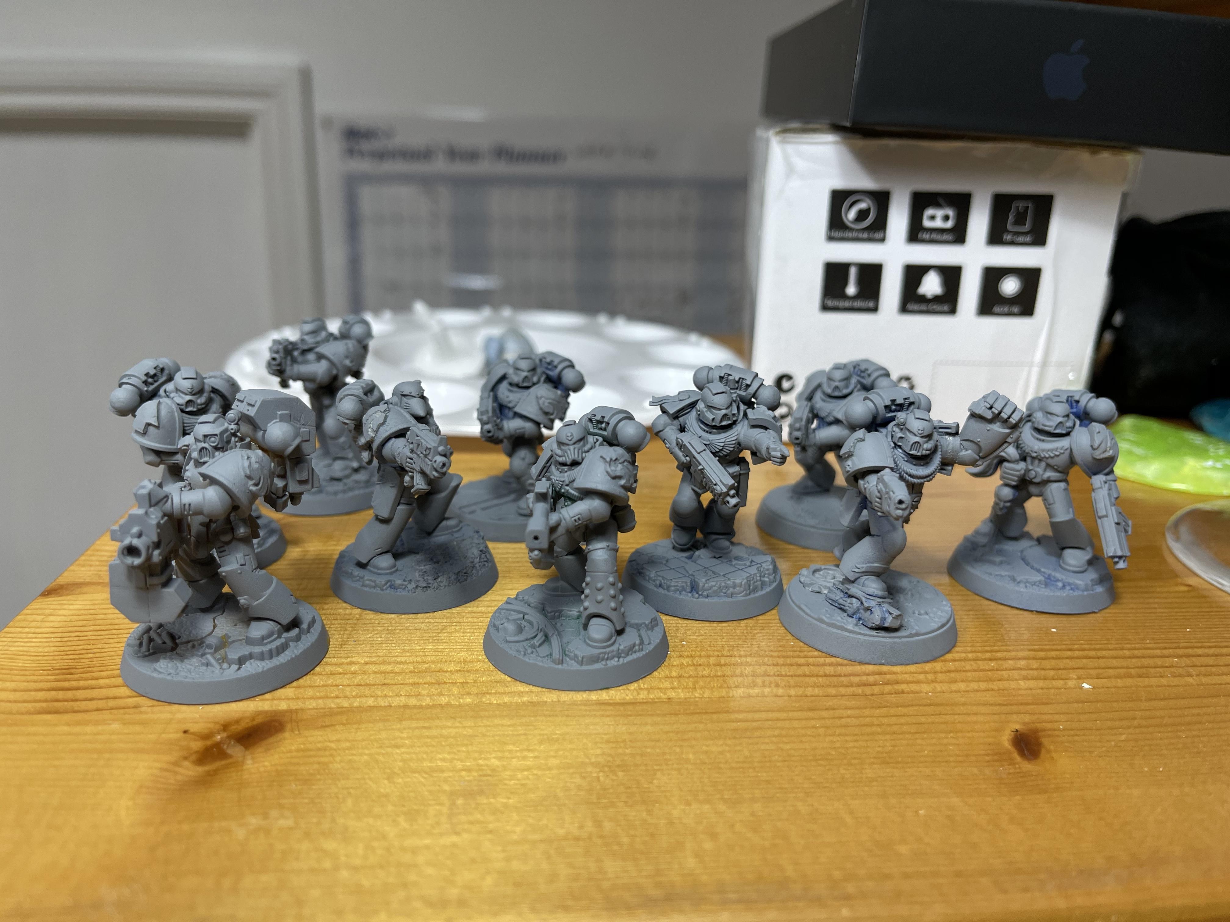 Kitbash, Space Marine Adventures, Space Marine Heroes, Space Marines, Tactical Squad, Warhammer 40,000, Work In Progress