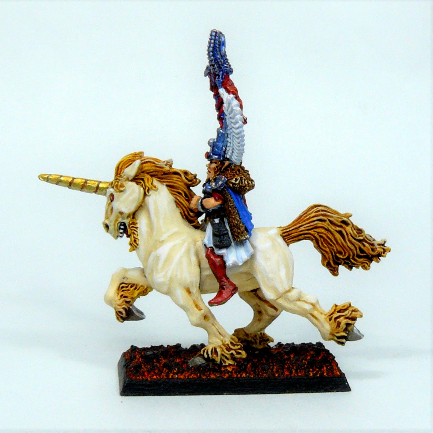 4th Edition, 5th Edition, High Elves, Mage, Marauder Miniatures, Unicorn, Warhammer Fantasy