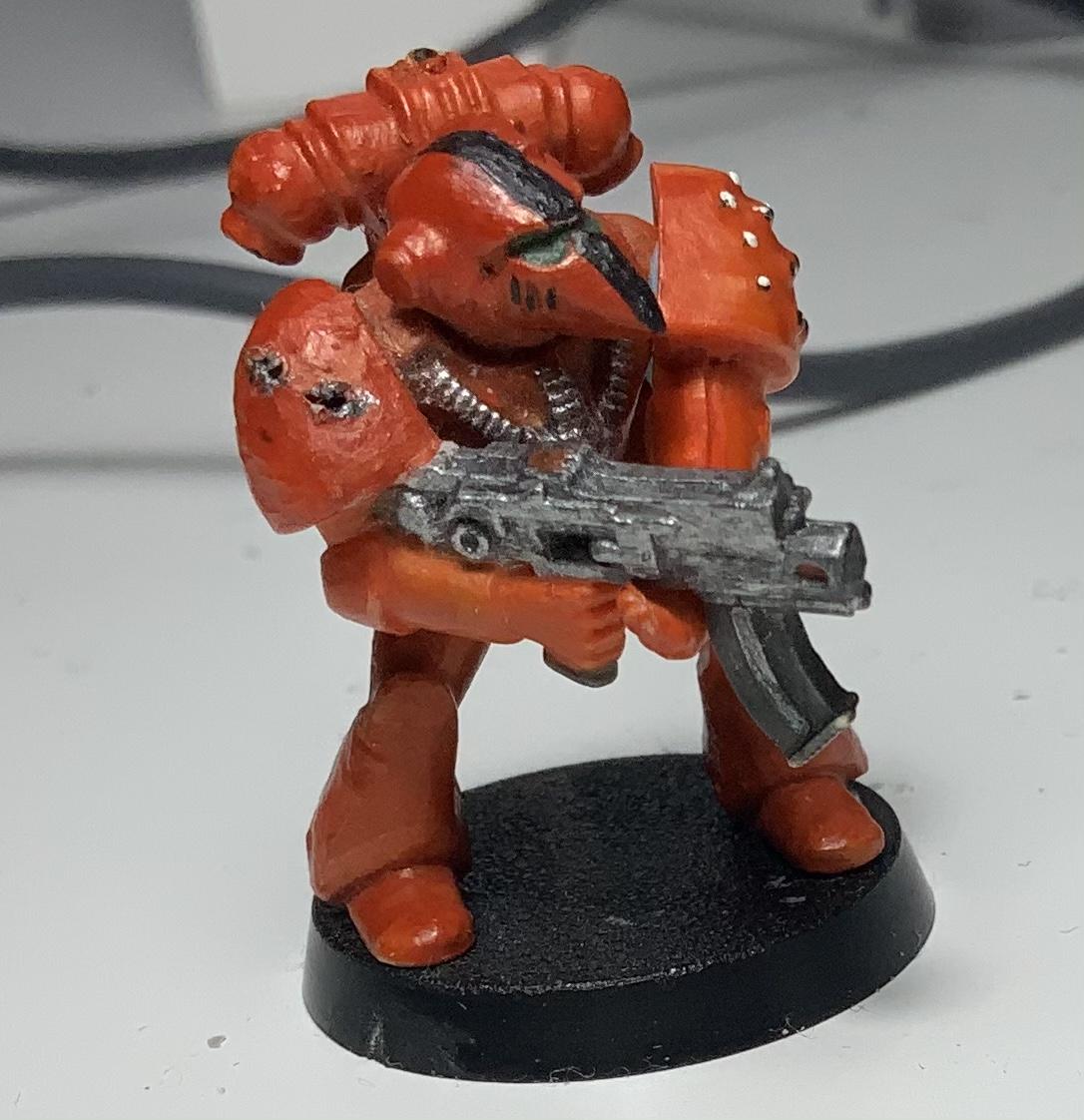 Egad! musta been one of my first minis.. I remember using a heated needle to do the bullet holes ;)