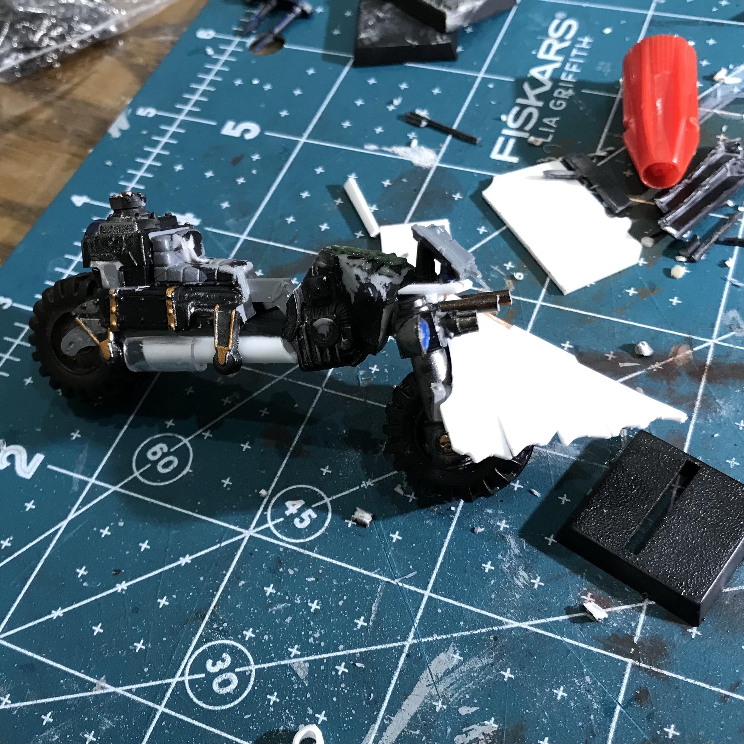 Backpack, Bike, Conversion, Iron Warriors, Kitbashed, Legen, Sorcerer