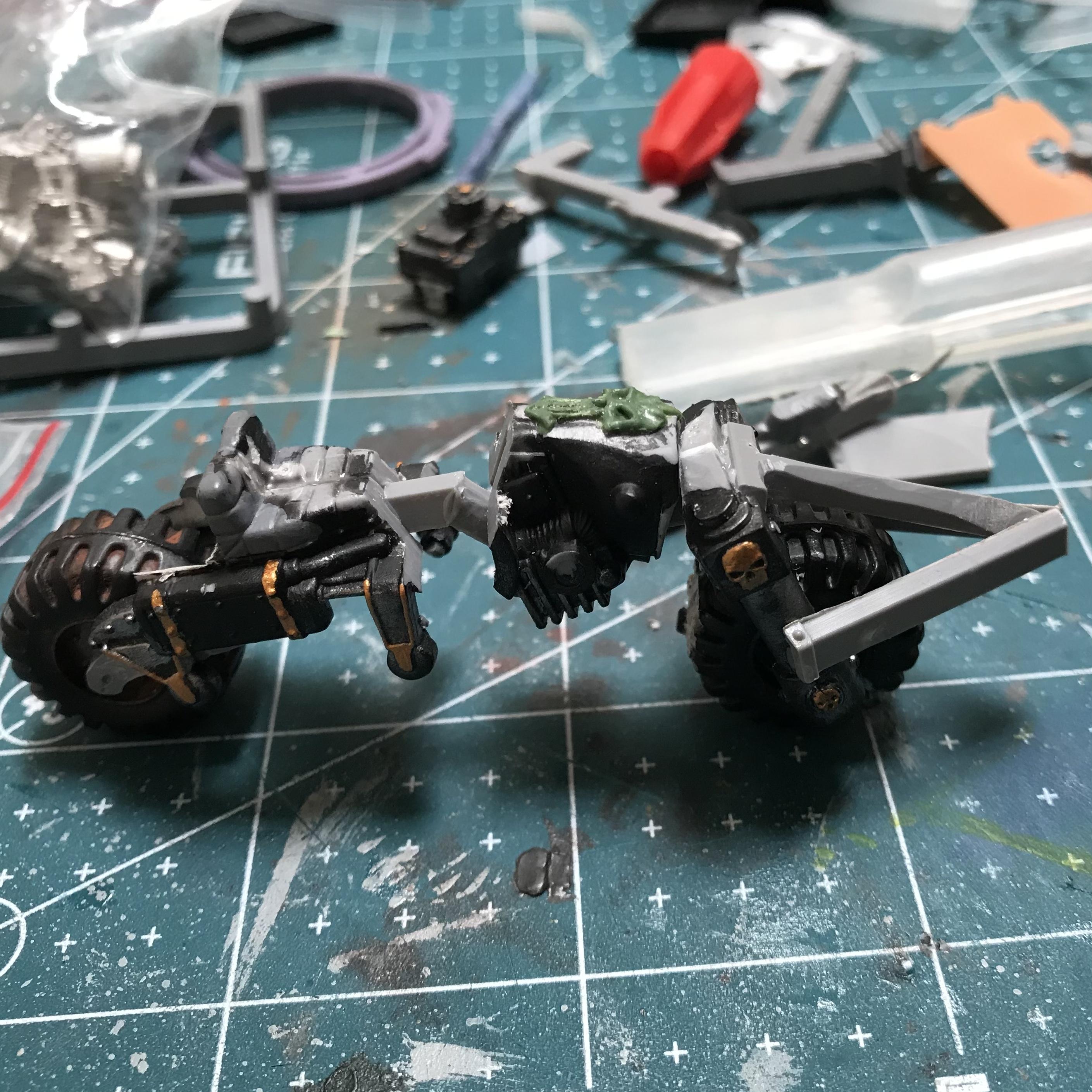 Backpack, Bike, Conversion, Iron Warriors, Kitbashed, Legen, Sorcerer