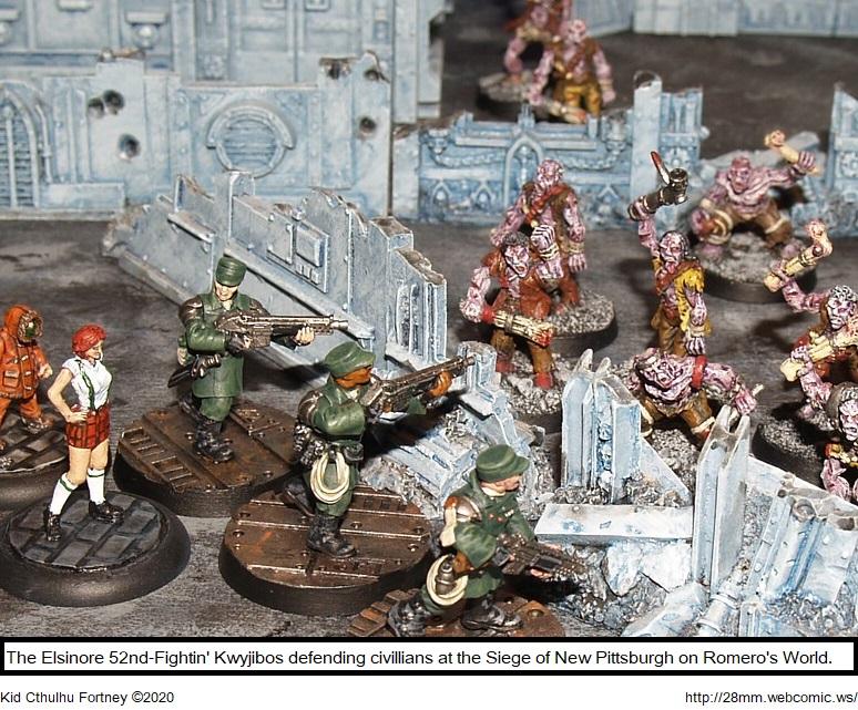 28mm Webcomic, Hasslefree, Helix Labs, Heroclix, Mad Robot, Necromunda, Planetary Coalition, Wargames Atlantic, Zombie