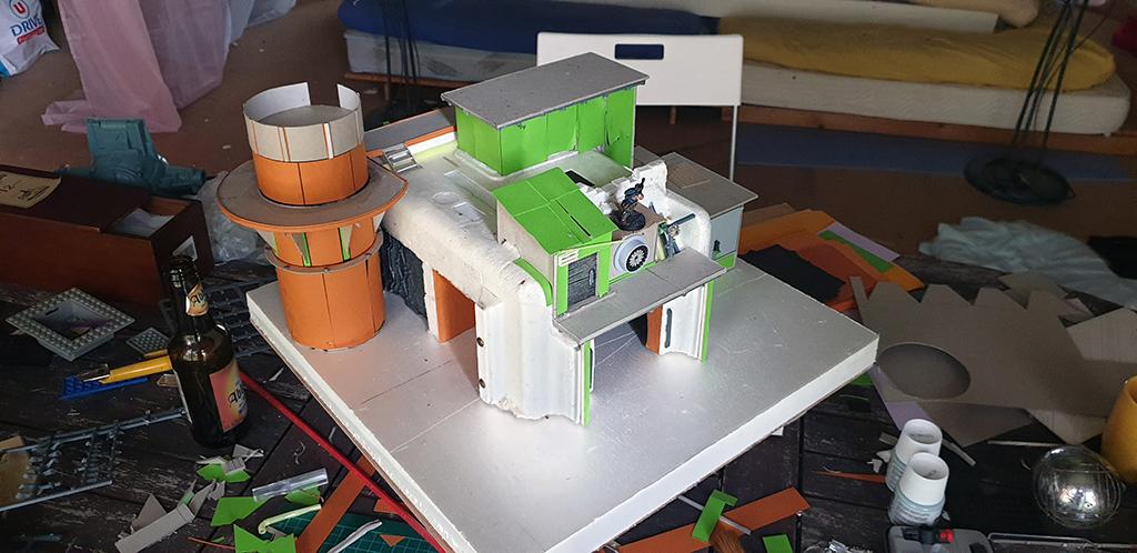 and added a tower on the side