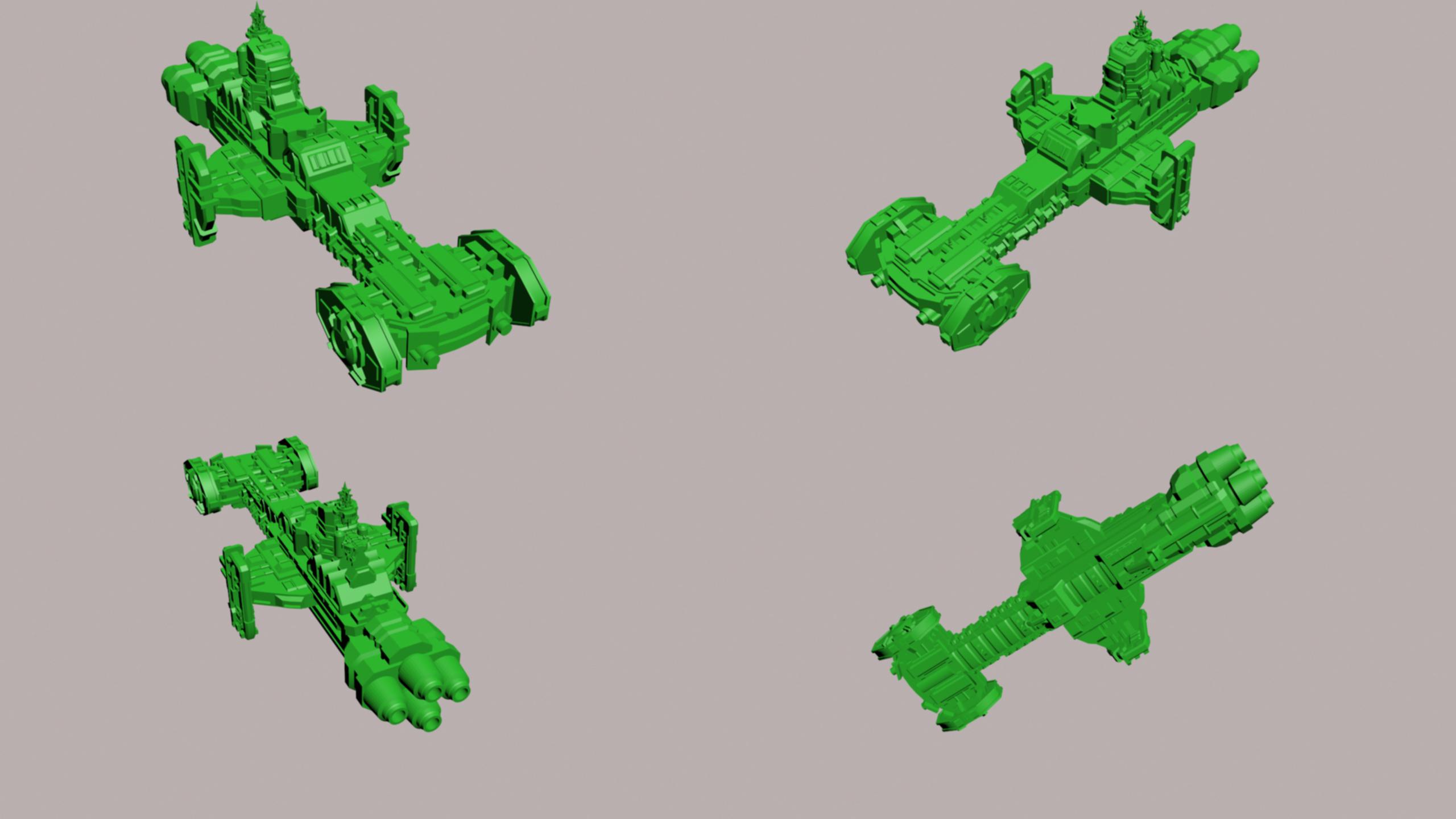 3d Sculpt, Battlefleet Gothic, Space Marines