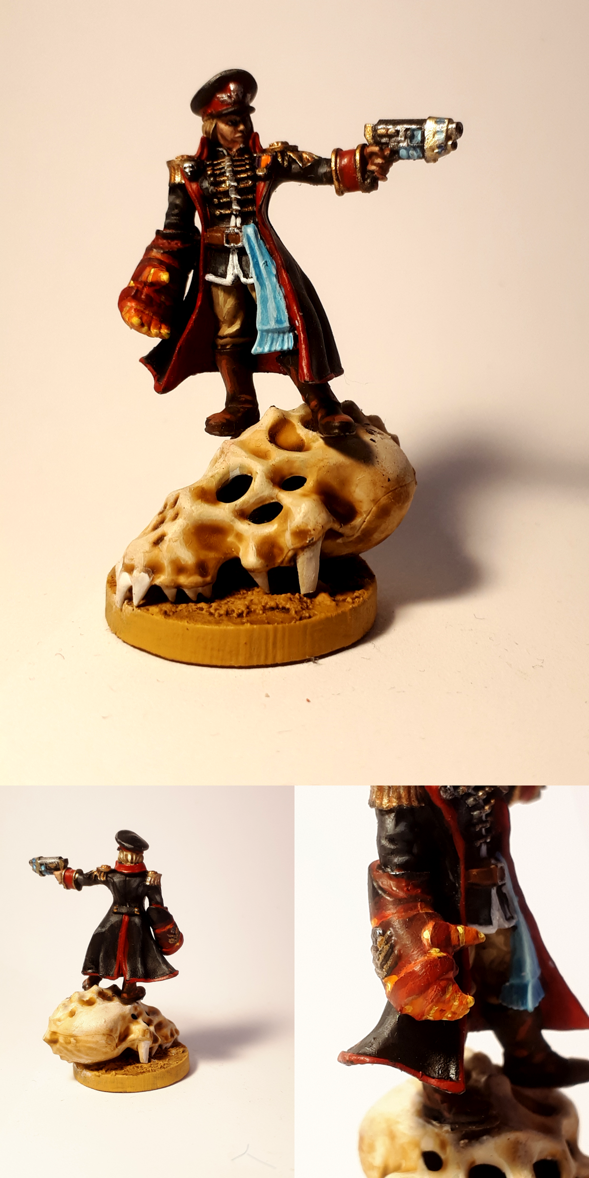 Commissar, Female, Imperial Guard, Power Fist, Victoria Miniatures