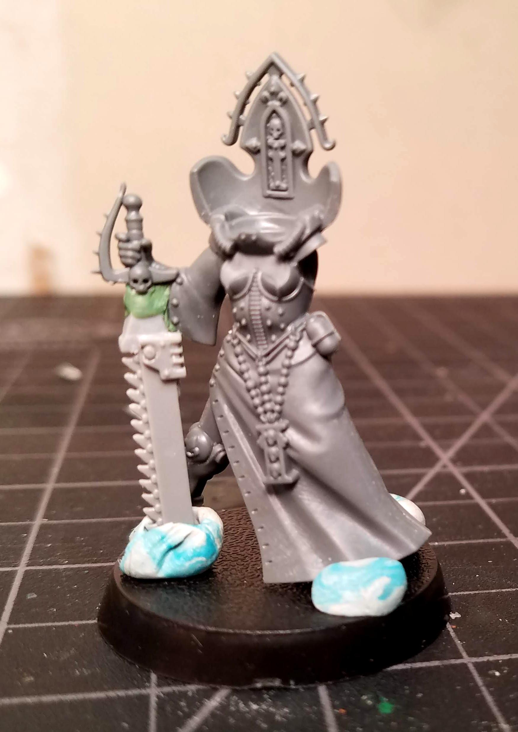 Primilinary mockup of chainsword Canoness