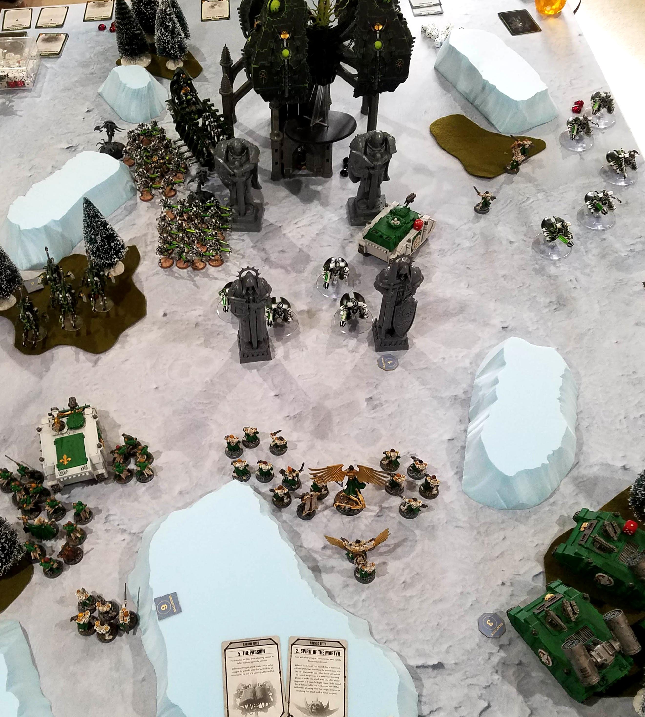 Necrons Turn 2: the Destroyers and Tomb Blades bring the pressure