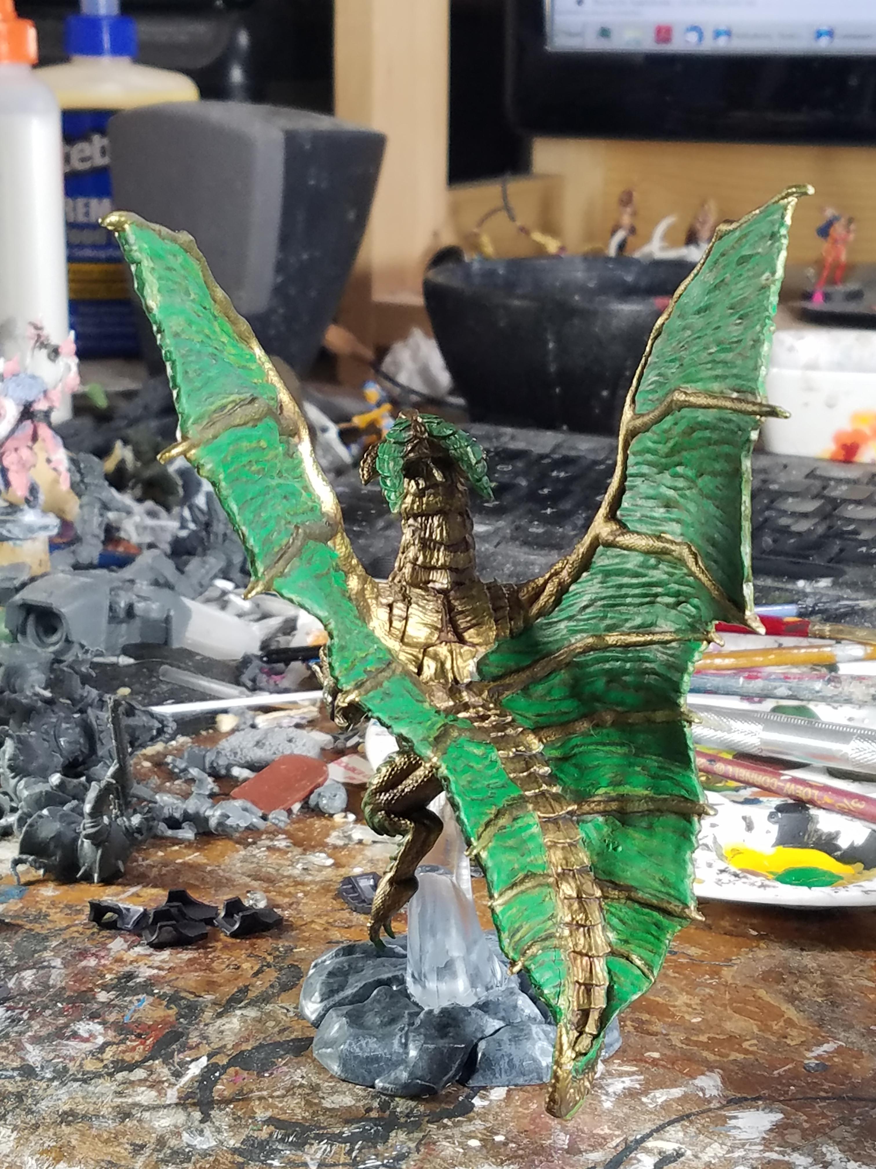 Copper Dragon, Deep Cuts, Dragon, Dungeons And Dragons, Nolozurs Marvelous Miniatures, Pvc, Wizkids