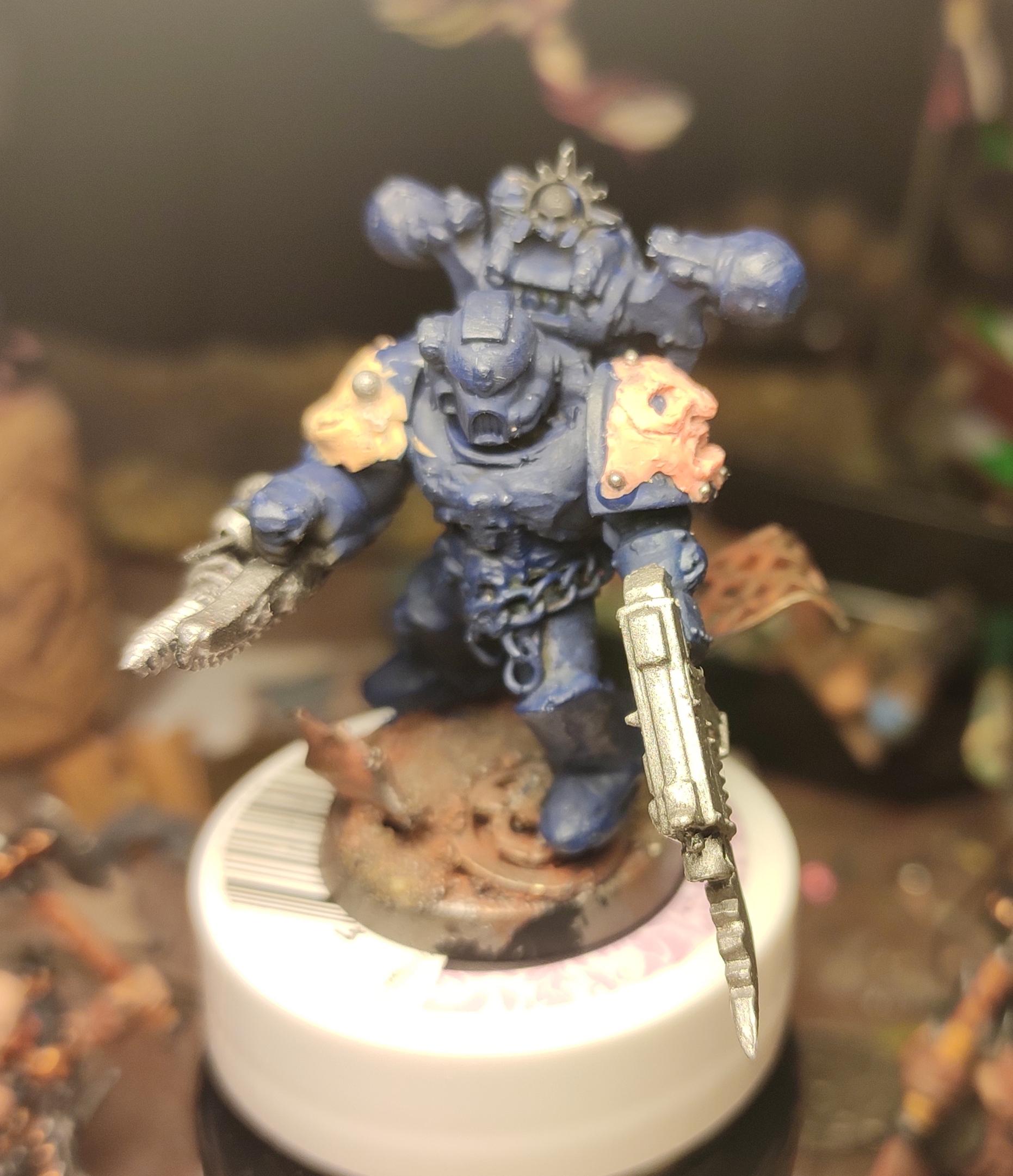Apothecary, Ave Dominus Nox, Bayonet, Blurred Photo, Bolter, Chaos, Chaos Space Marines, Chaos Undivided, Conversion, Epoxy, Face, First Claw, Flayed Face, Flayed Skin, Heresy, Heretic Astartes, Infantry, Kitbash, Narthecium, Night Lords, Putty, Scratch Build, Sculpting, Traitor Legions, Trophy, Variel, Variel The Flayer, Warhammer 40,000, Work In Progress