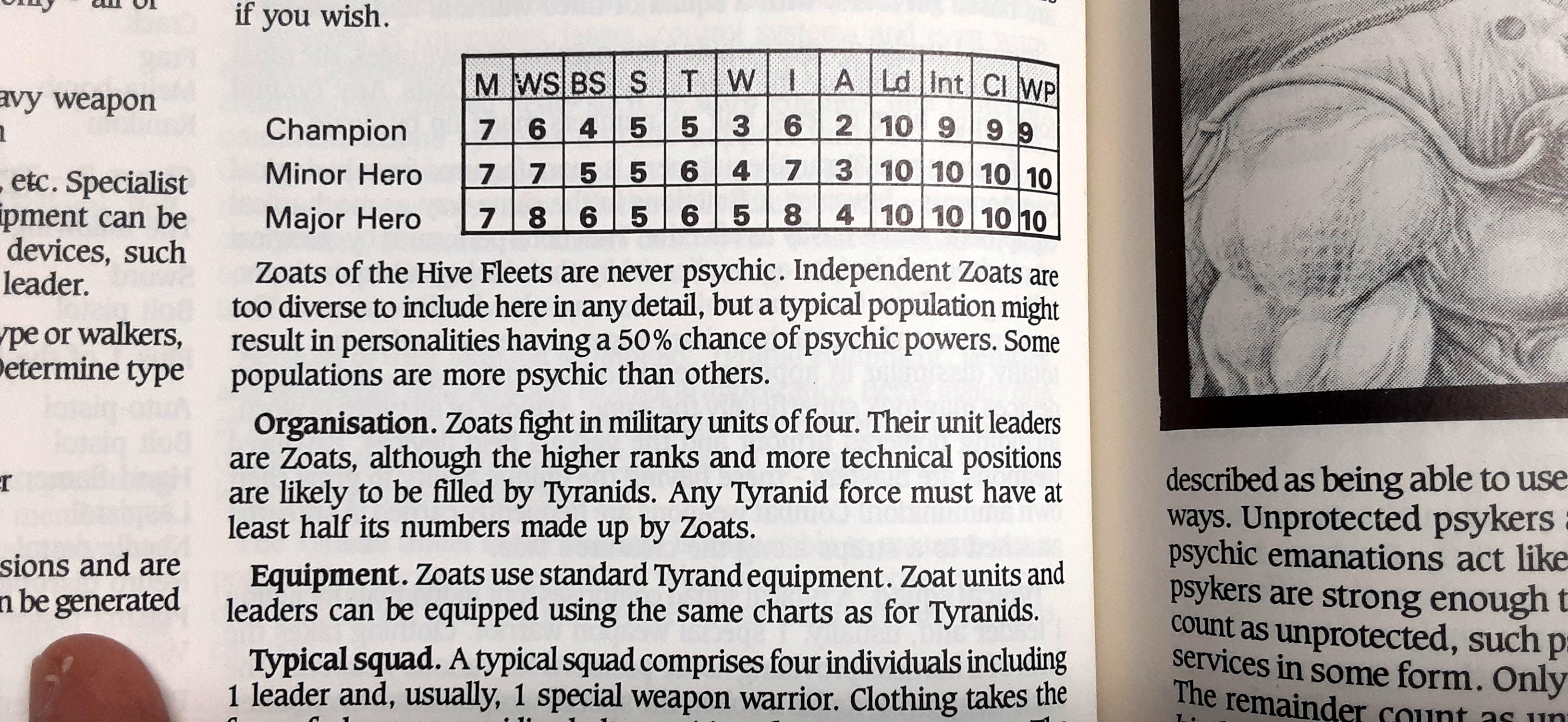 Rogue Trader, Warhammer 40,000, Zoat