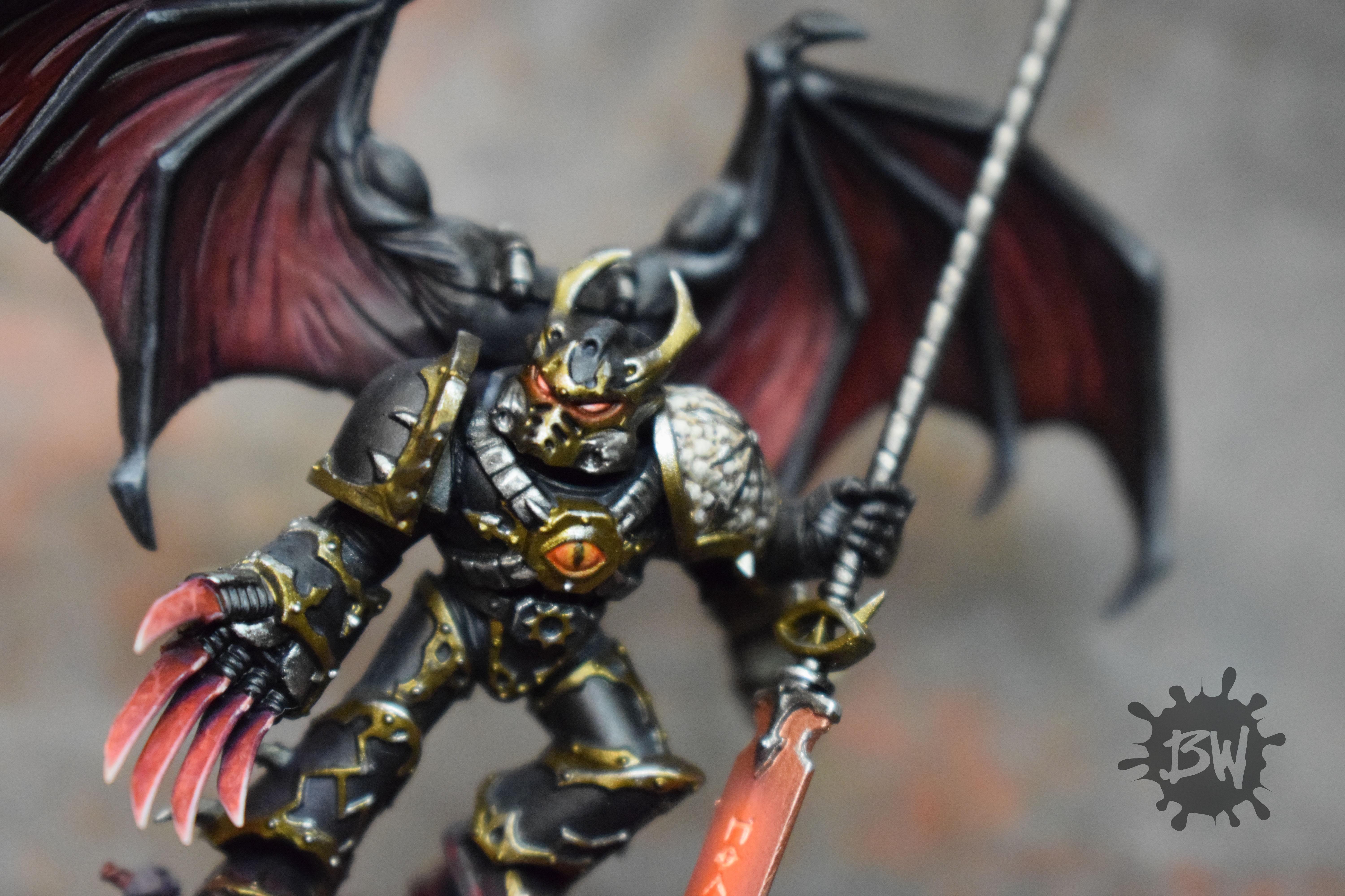 Bw, Chaos, Chaos Lord, Games Workshop, Warhammer 40,000