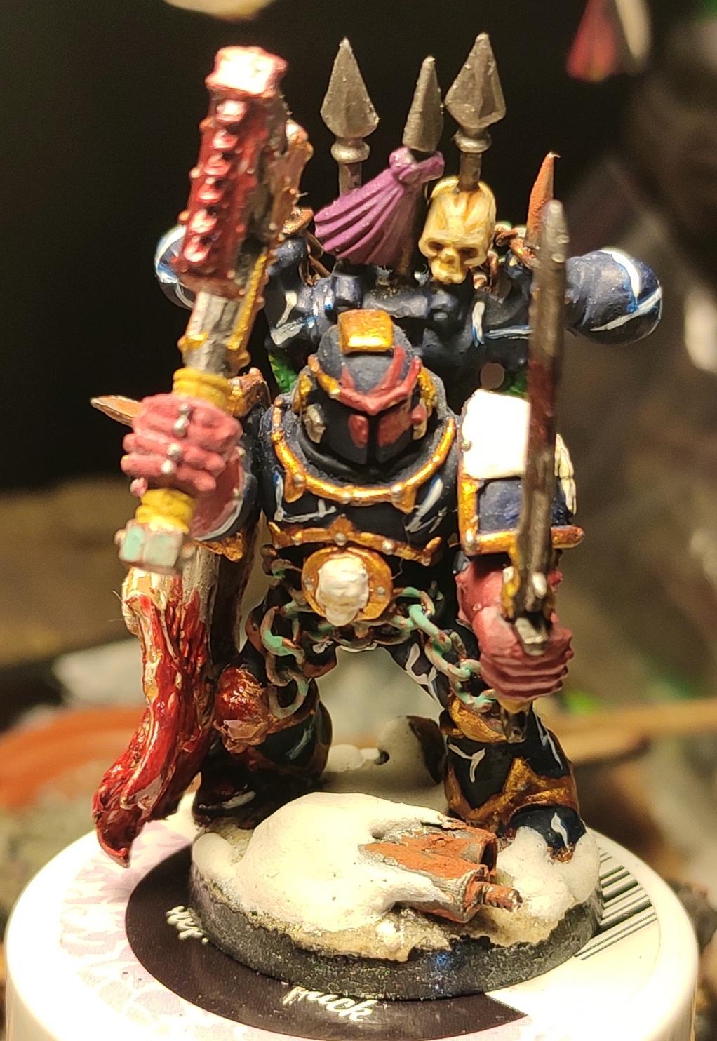 Ave Dominus Nox, Berserk, Berserkers, Berzerker, Blood, Chainaxe, Chaos, Chaos Space Marines, Chaos Undivided, Conversion, First Claw, Flayed Skin, Heresy, Heretic Astartes, Infantry, Kitbash, Night Lords, Regiment, Snow, Sword, Traitor Legions, Trophy, Uzas, Warhammer 40,000