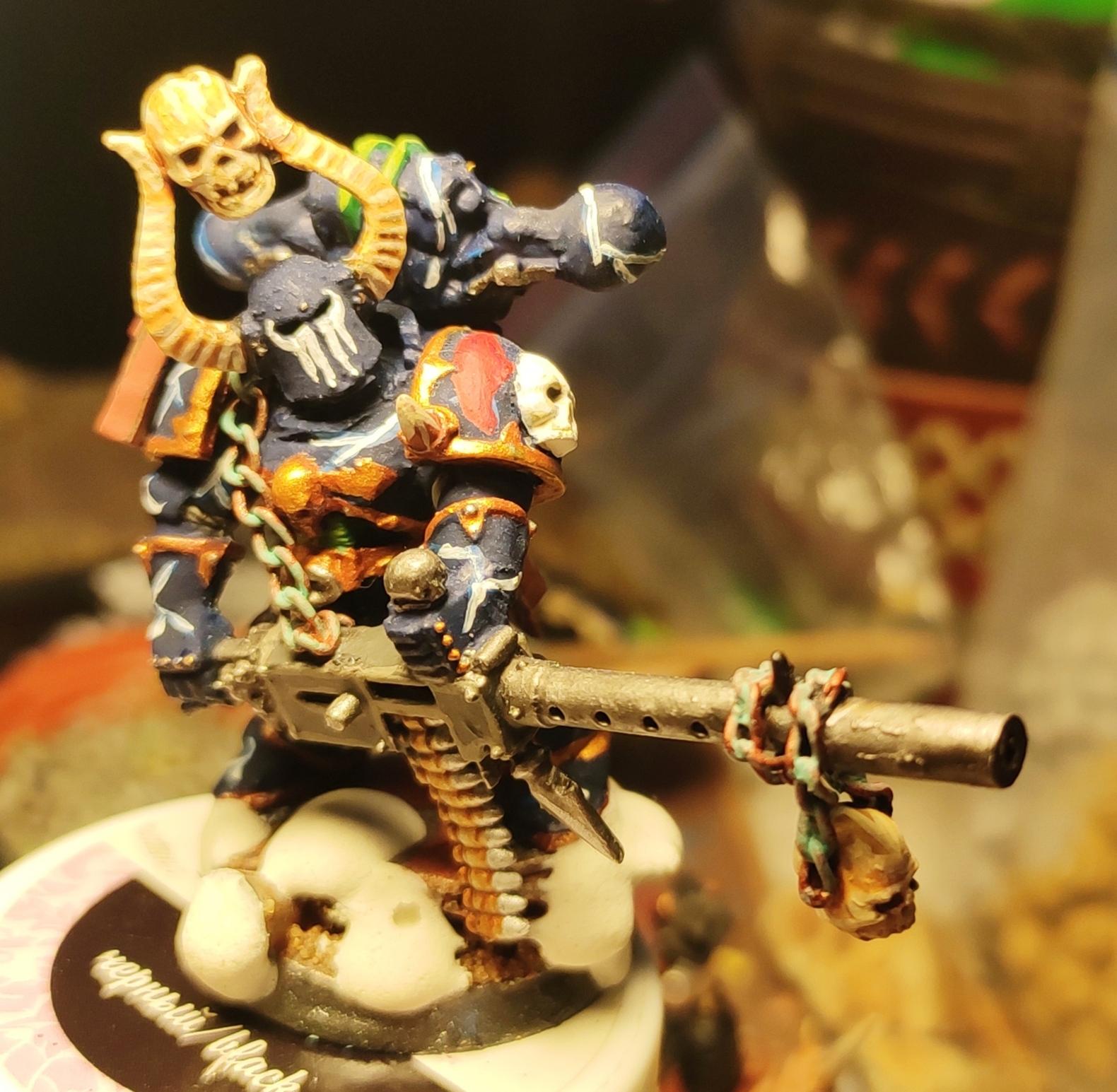 Ave Dominus Nox, Chaos, Chaos Space Marines, Chaos Undivided, Conversion, Epoxy, First Claw, Havoc, Heavy Stubber, Heresy, Heretic Astartes, Infantry, Kitbash, Mercutian, Night Lords, Putty, Regiment, Snow, Traitor Legions, Trophy, Warhammer 40,000