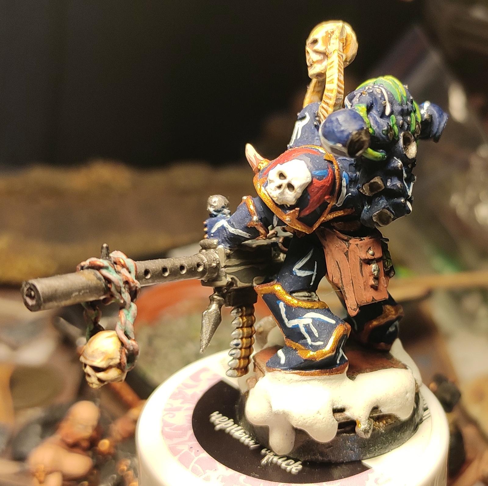 Ave Dominus Nox, Chaos, Chaos Space Marines, Chaos Undivided, Conversion, Epoxy, First Claw, Havoc, Heavy Stubber, Heresy, Heretic Astartes, Infantry, Kitbash, Mercutian, Night Lords, Putty, Regiment, Skull, Snow, Traitor Legions, Trophy, Warhammer 40,000