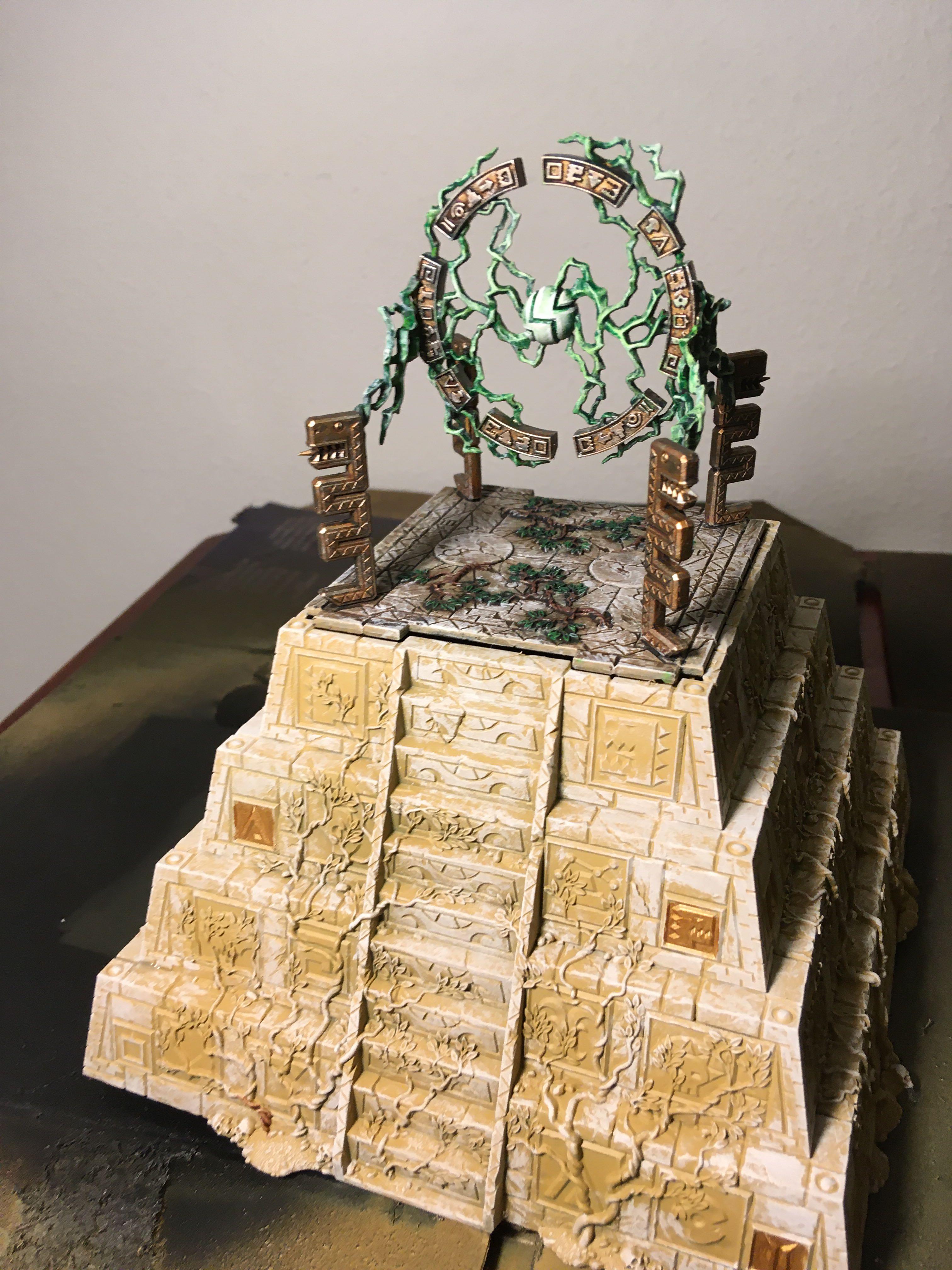 Age Of Sigmar, Ancient, Engine Of The Gods, Lightning, Lizardmen, Pyramid, Realmshaper, Realmshaper Engine, Saurus, Seraphon, Skinks, Slann, Temple