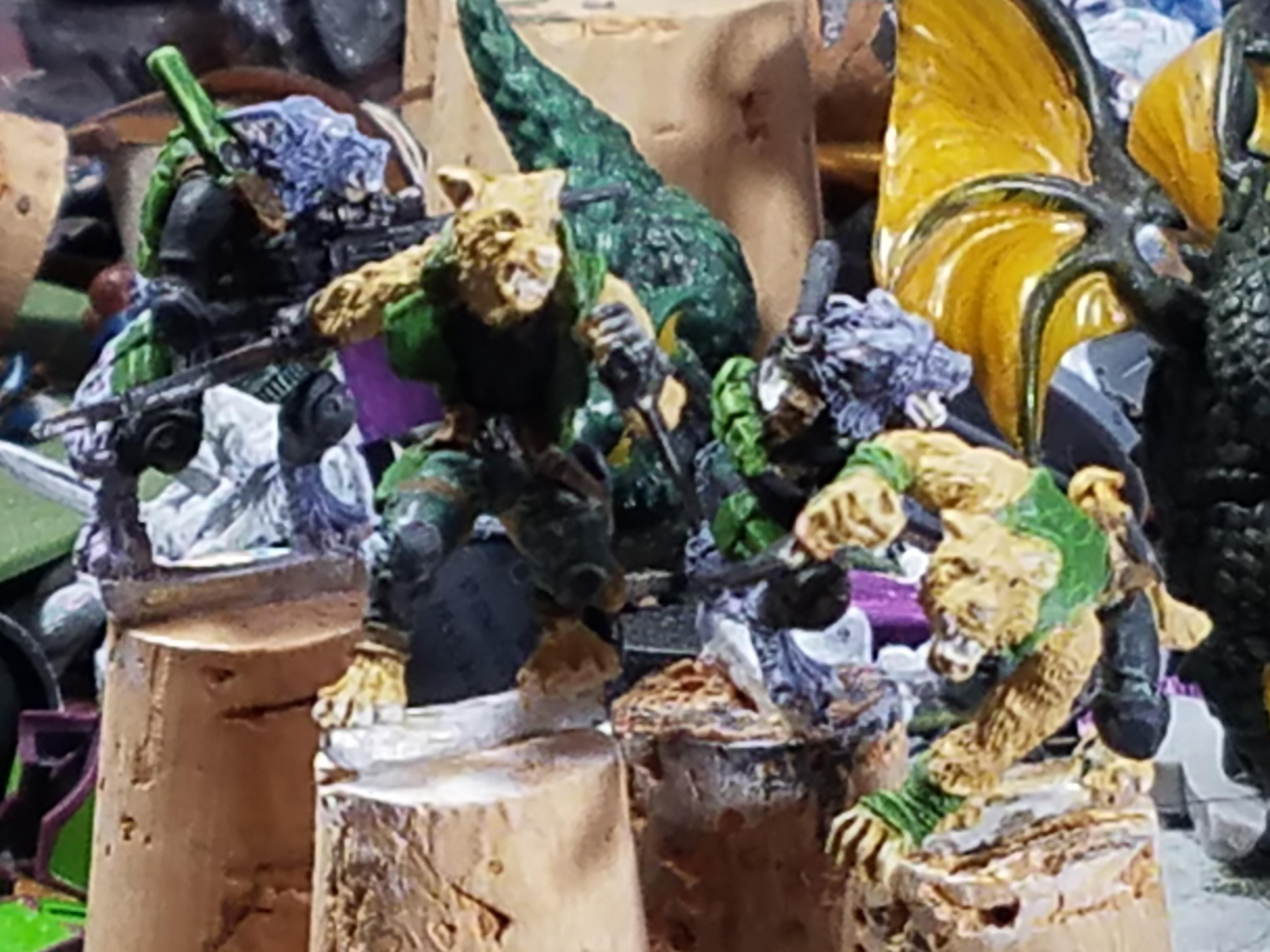 Bronze Age Miniatures, Fatigues, Oops All Black, Space Marines, Werewolfs