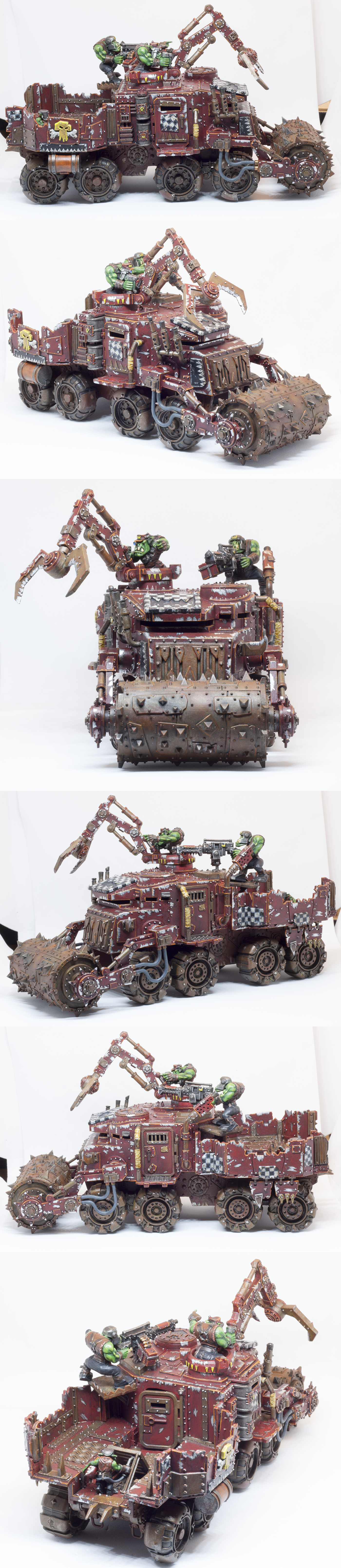 Checkers, Chipping, Evil Sunz, Heavy, Ork. Battlewagon, Red, Rust, Speed Freaks, Speed Freeks, Tank, Vehicle, Waaagh, Weathered