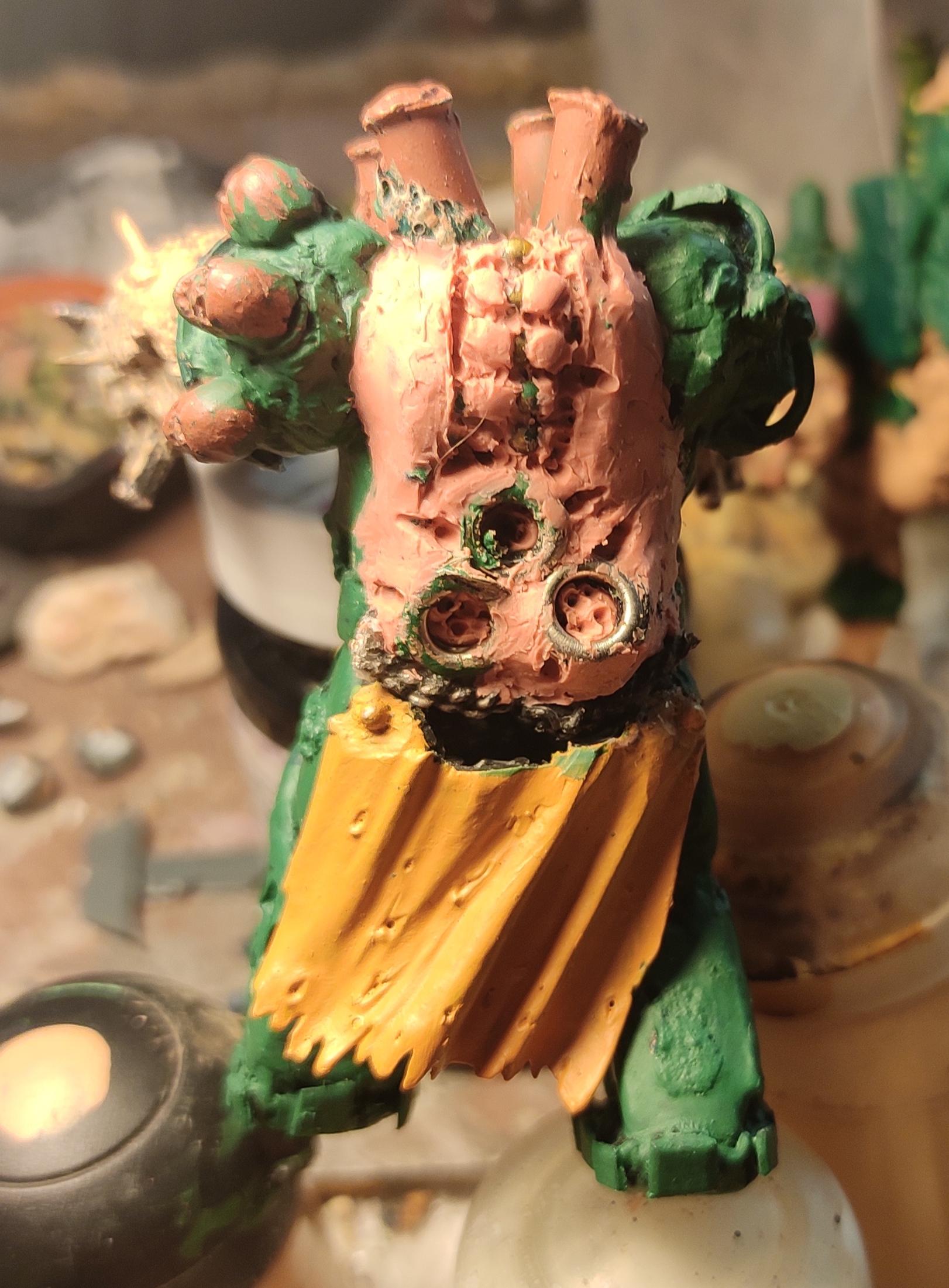 Blight, Chaos, Chaos Space Marines, Conversion, Death Guard, Decay, Destroyer Hive, Disease, Heavy Support, Heresy, Heretic Astartes, Infantry, Nurgle, Obliterators, Pestilence, Plague, Plague Marines, Rot, Scratch Build, Sculpting, Spine, Traitor Legions, Warhammer 40,000, Work In Progress