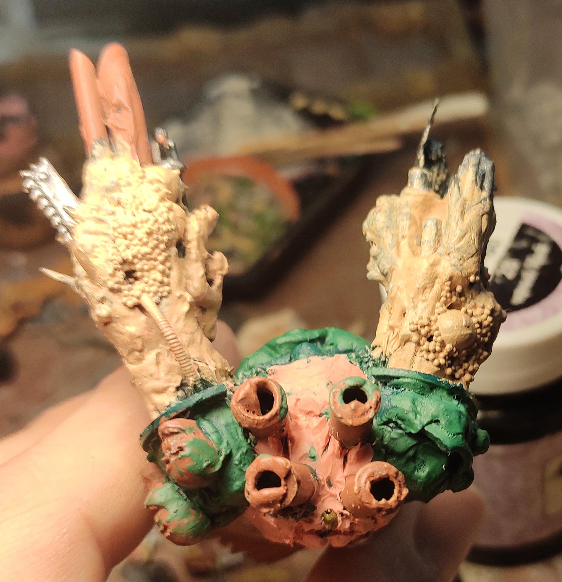 Blight, Chaos, Chaos Space Marines, Conversion, Death Guard, Decay, Destroyer Hive, Disease, Heavy Support, Heresy, Heretic Astartes, Infantry, Nurgle, Obliterators, Pestilence, Plague, Plague Marines, Rot, Scratch Build, Sculpting, Special Weapon, Traitor Legions, Warhammer 40,000, Work In Progress