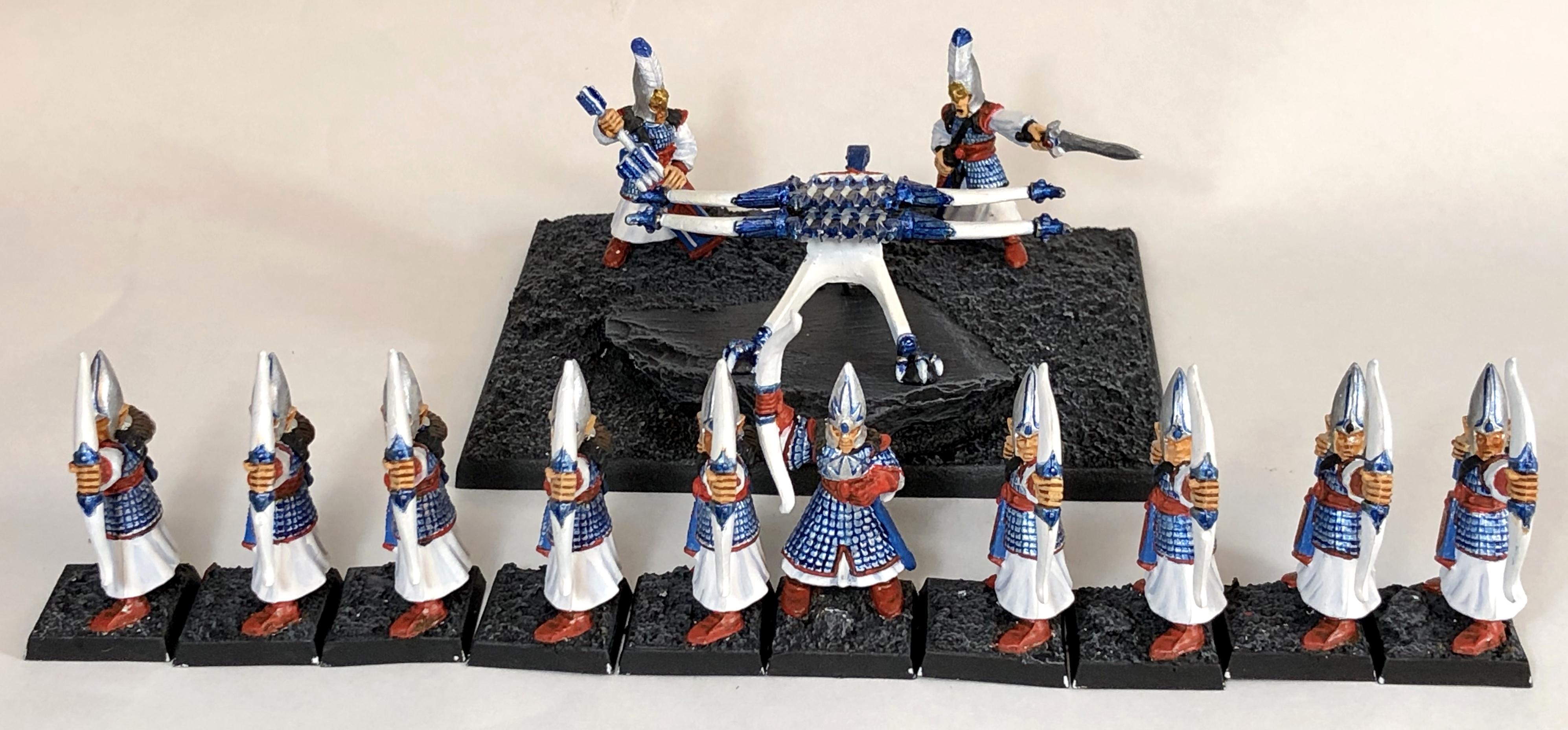 4th Edition, 5th Edition, Archers, Champion, High Elves, Repeater Bolt Thrower, Warhammer Fantasy