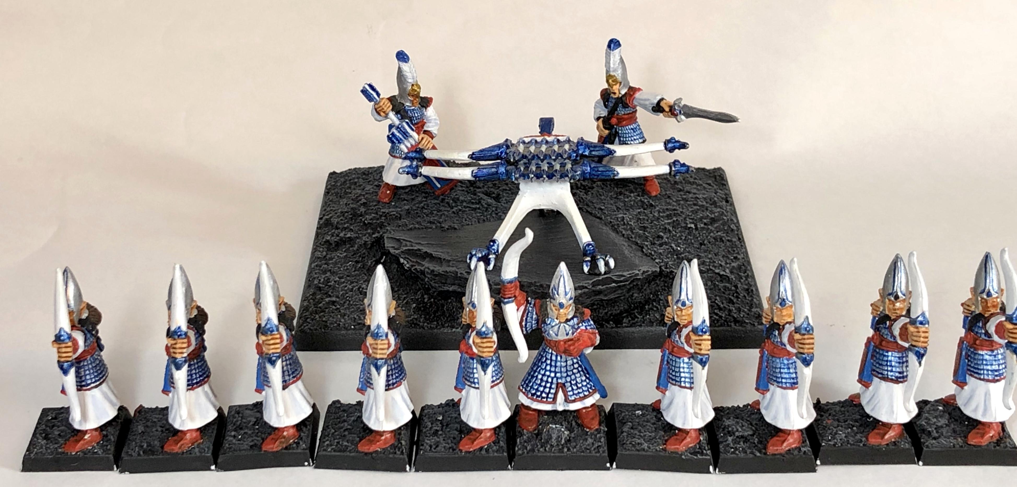 4th Edition, 5th Edition, Archers, Champion, High Elves, Repeater Bolt Thrower, Warhammer Fantasy