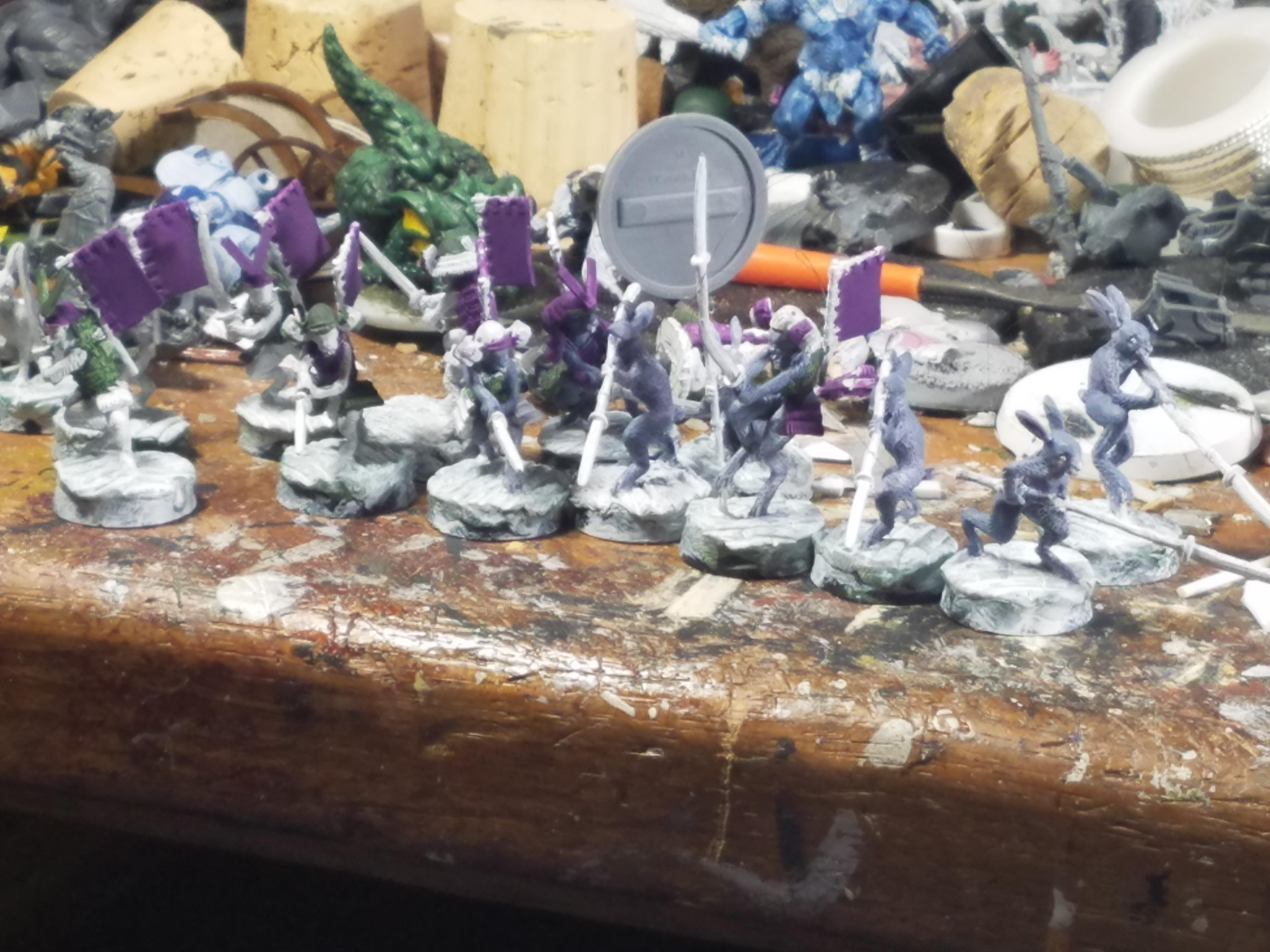 Eureka Miniatures, Rabbits, Samurai, Work In Progress