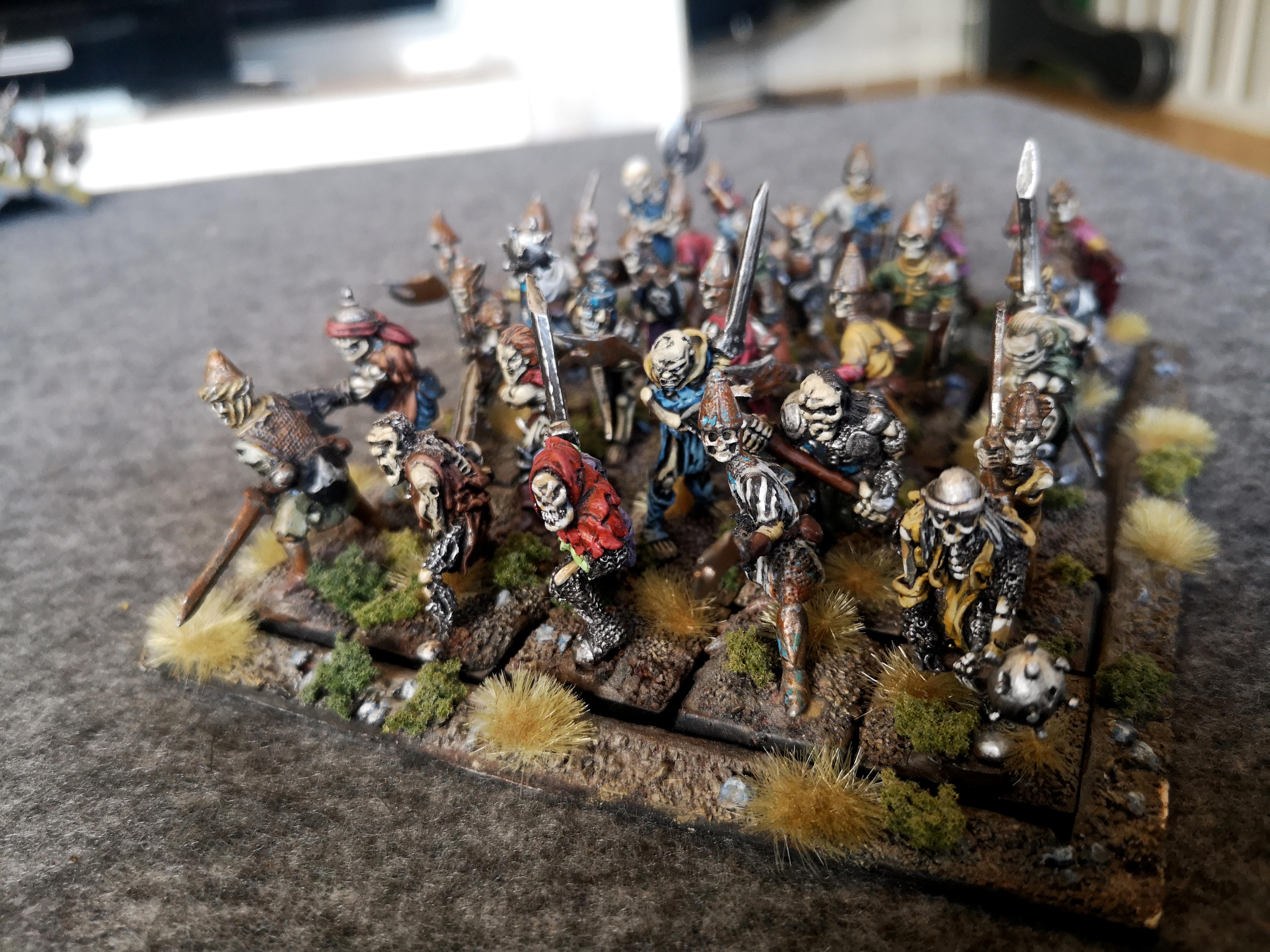 28mm, Black Tree Design, Grave Guard, Metal Regiment, Skeletons, Undead, Vampire Counts, Warhammer Fantasy