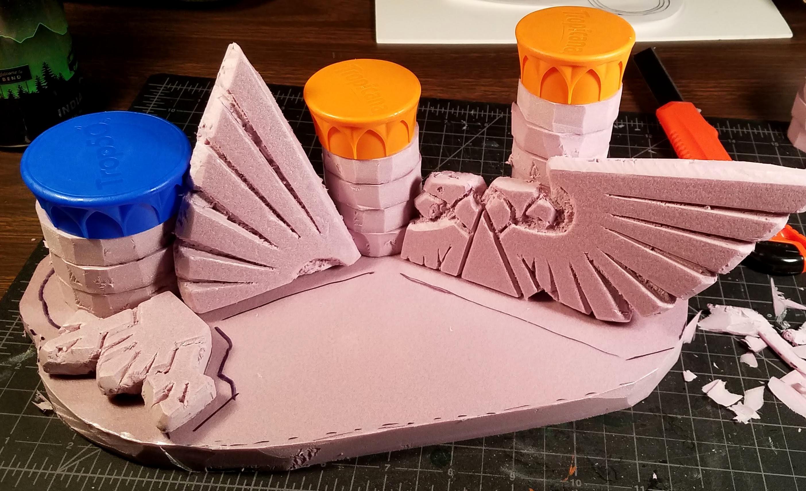 Trimmed and ready to apply textures and trim. I'll do the first coats of paint and wash pre-assembly