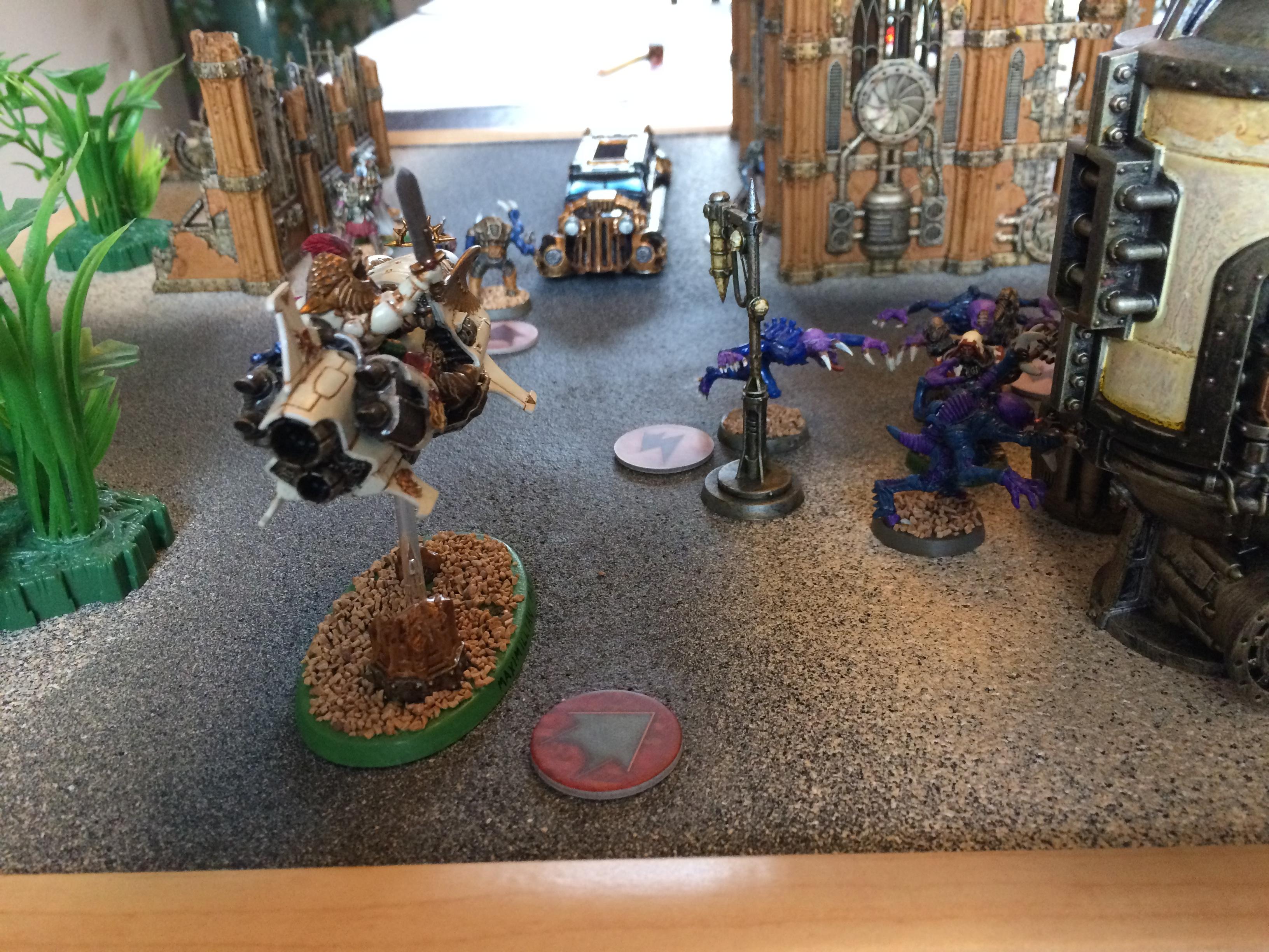 Inquisitor Parris joins the fray astride his jetbike