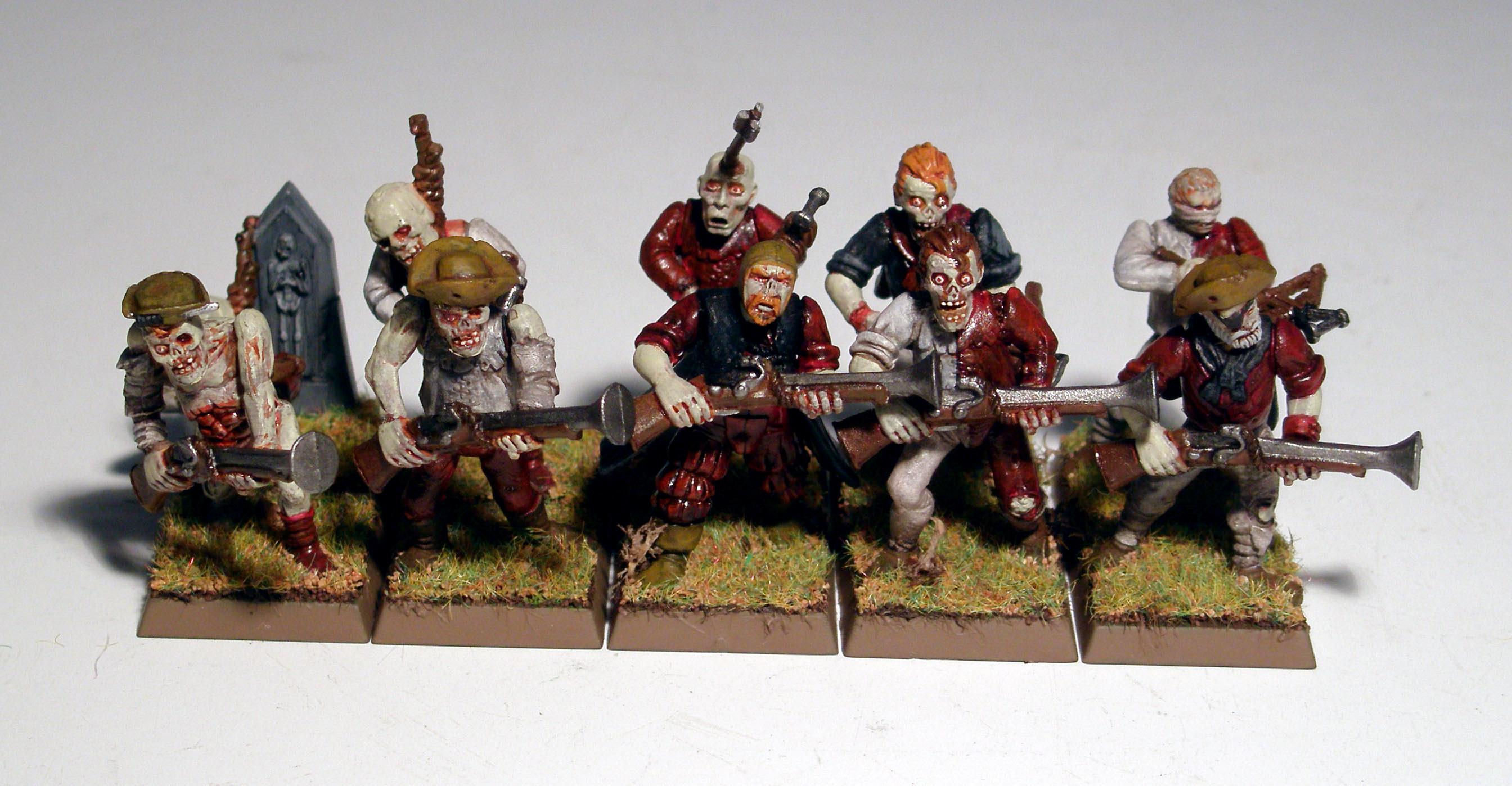 Vampire Counts, Warhammer Fantasy, Zombie Pirate Gunnery Mob, Zombie Pirates