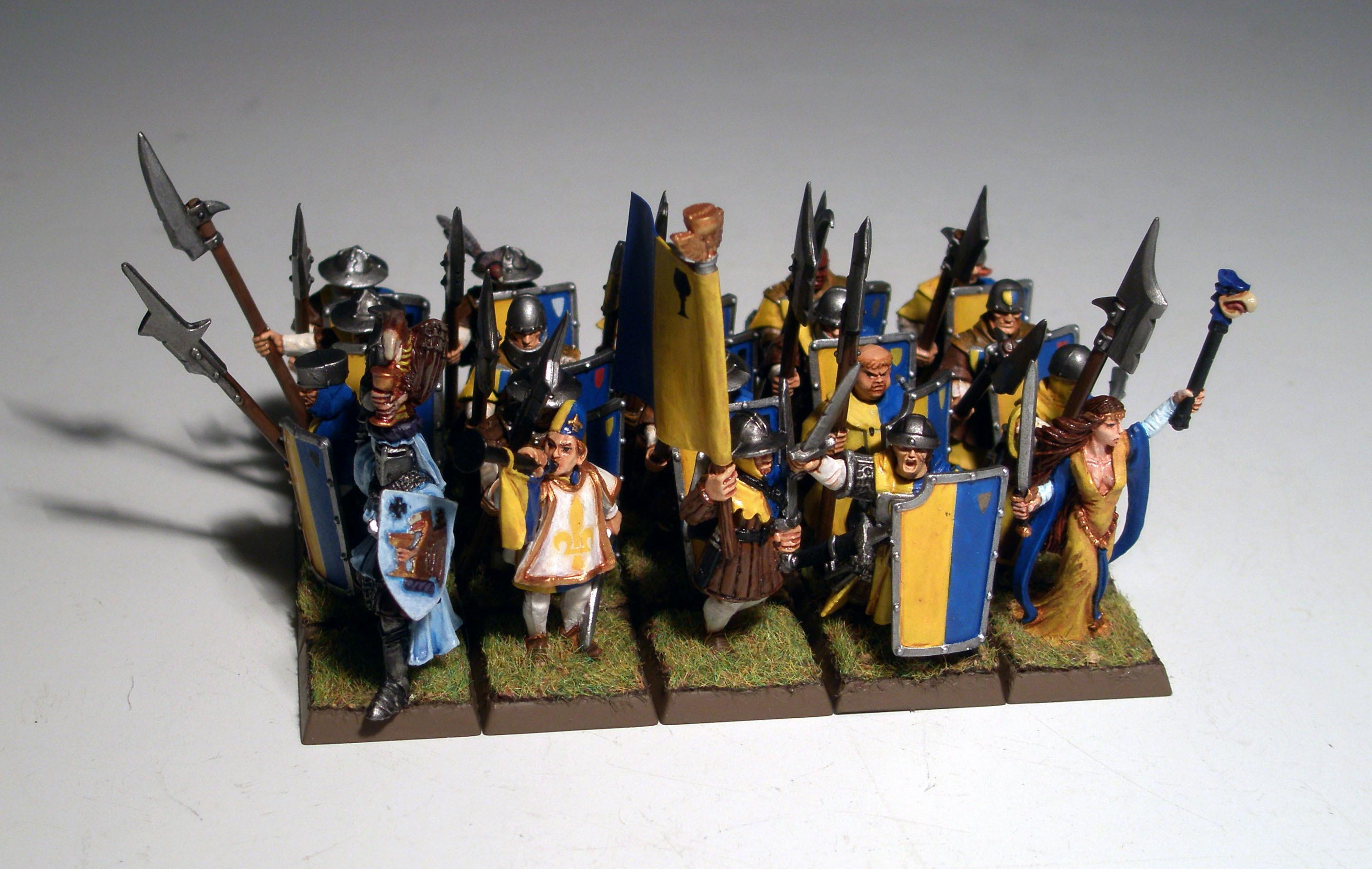 Bretonnians, Damsel Of The Lady, Grail Paladin, Men-at-arms, Warhammer Fantasy