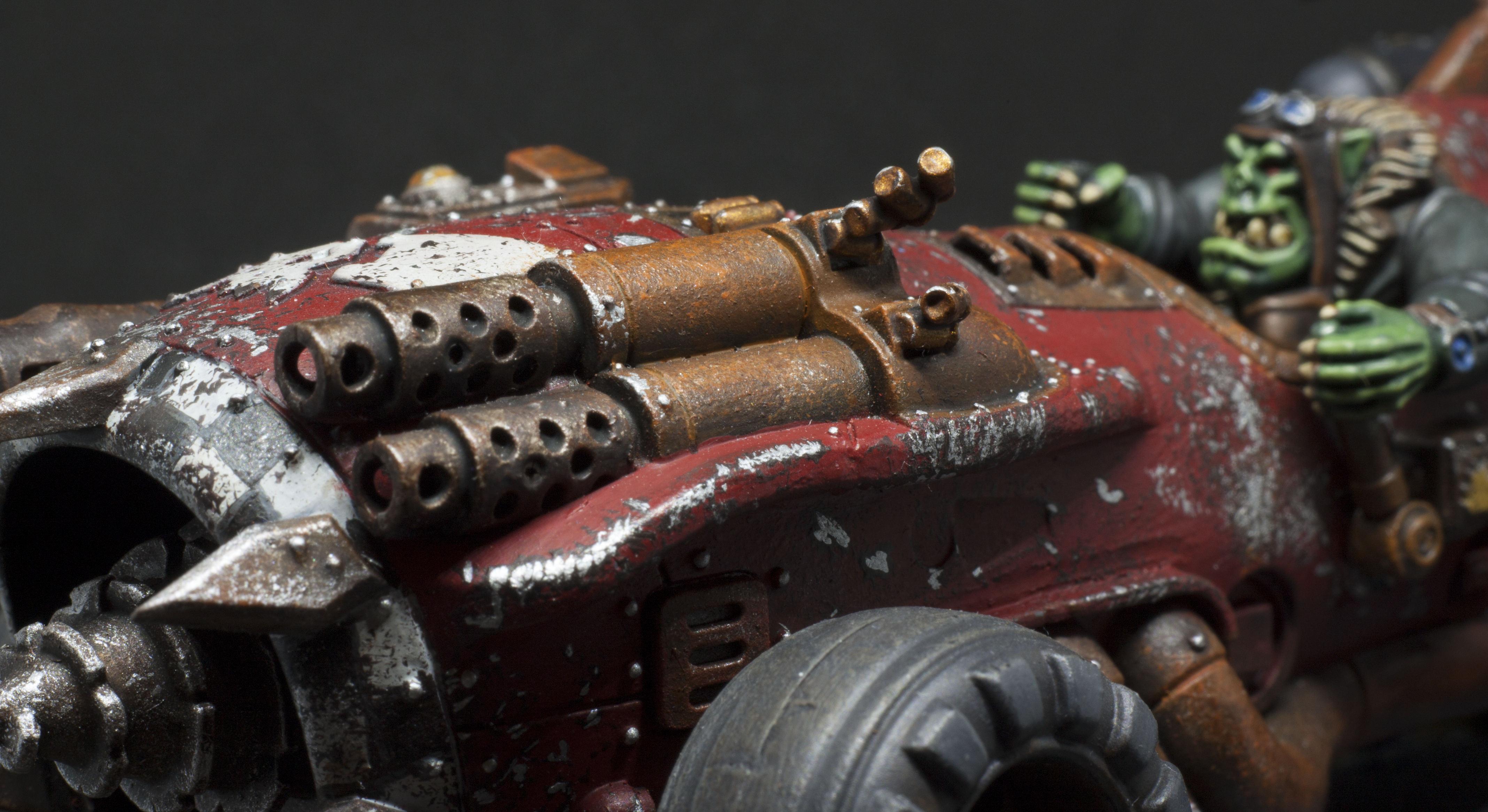 Asphalt, Battle Damage, Cars, Checkers, Chipping, Evil Sunz, Fast Attack, Orks, Red, Road, Rust, Speed, Vehicle, Waaagh, Warhammer 40,000, Weathered