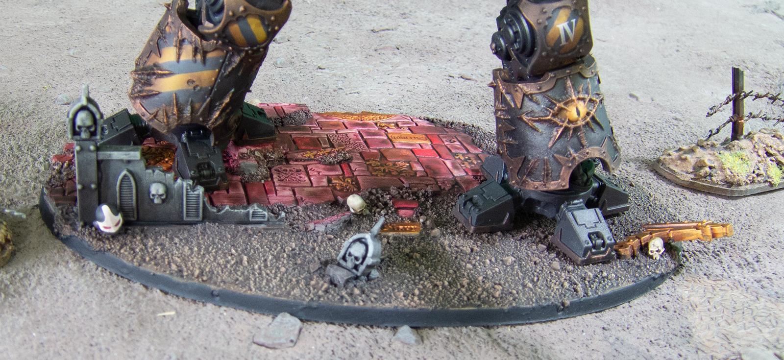 Base, Chaos, Chaos Space Marines, Custom Base, Green Stuff World, Greenstuff World, Iron Warriors, Knights, Roller, Sculpey