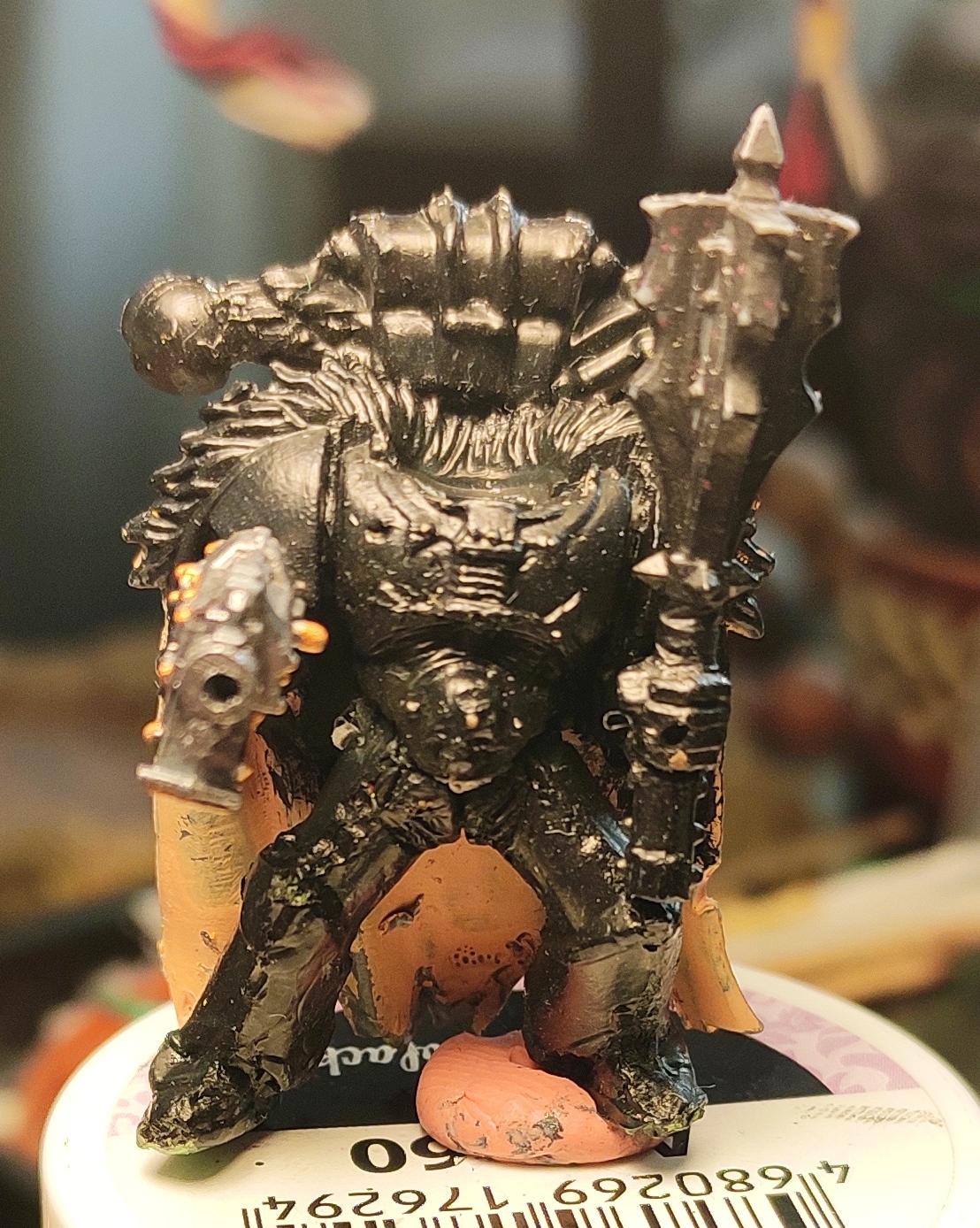Bolt Pistol, Casting, Chaos, Chaos Space Marines, Cloak, Conversion, Epoxy, Heresy, Heretic Astartes, Infantry, Kitbash, Mace, Putty, Traitor Legions, Warhammer 40,000, Work In Progress