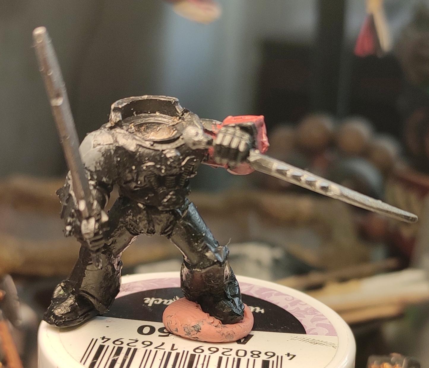 Casting, Chaos, Chaos Space Marines, Conversion, Dagger, Duelist, Epoxy, Heresy, Heretic Astartes, Infantry, Kitbash, Putty, Sword, Traitor Legions, Warhammer 40,000, Work In Progress