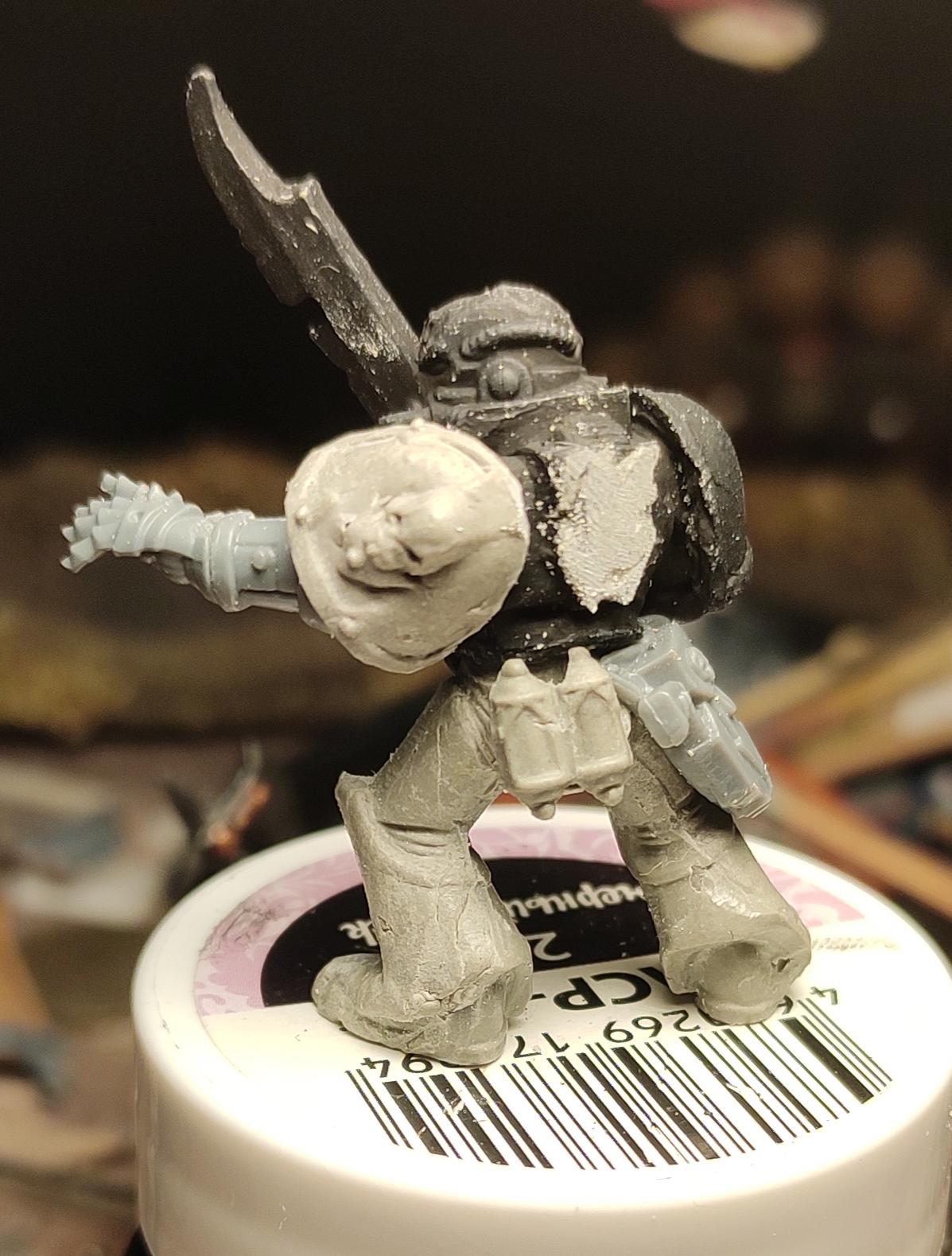 Casting, Chaos, Chaos Space Marines, Conversion, Epoxy, Heresy, Heretic Astartes, Infantry, Kitbash, Power Sword, Putty, Sorcerer, Traitor Legions, Warhammer 40,000, Work In Progress