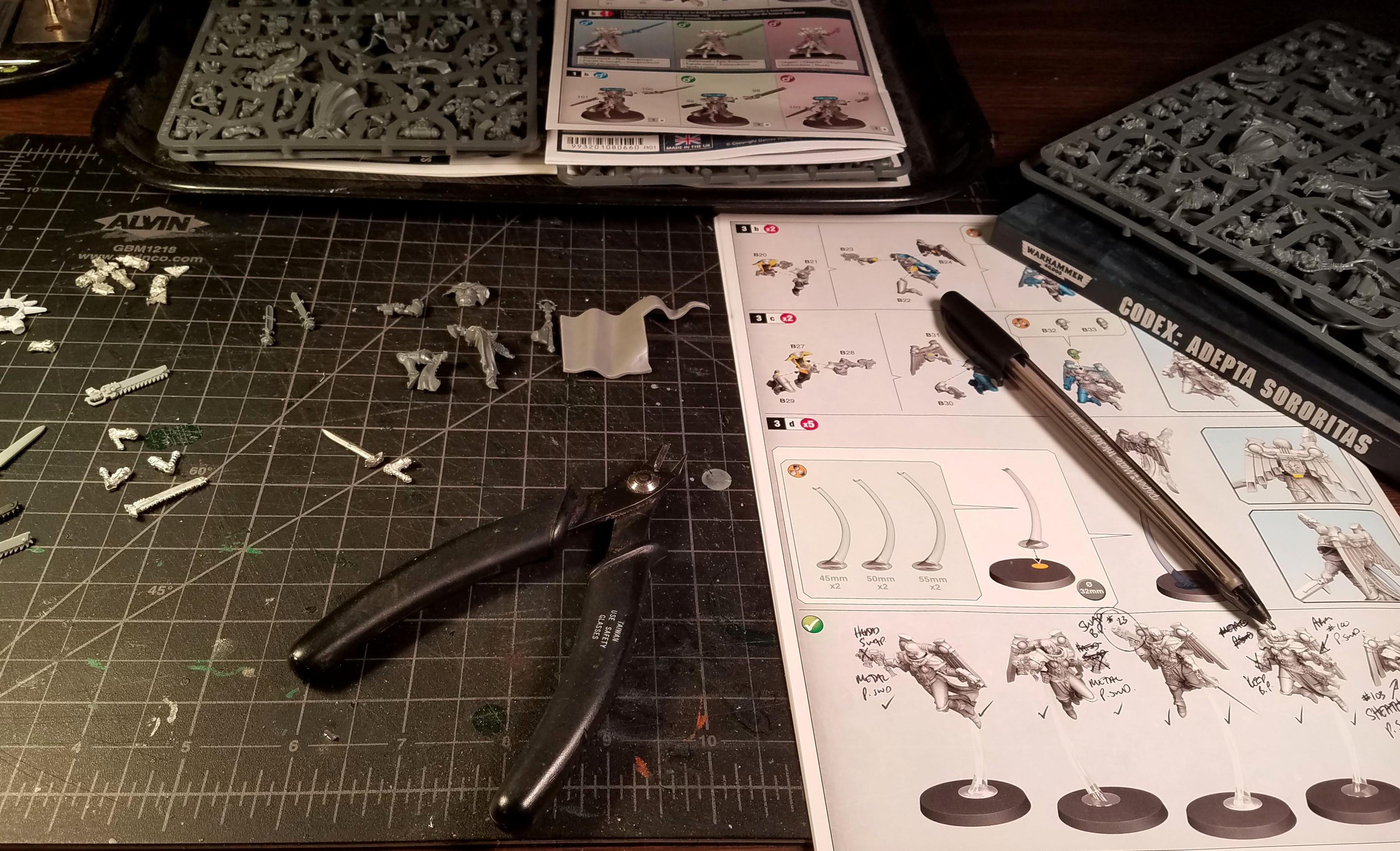 Planning for the next wave of Sororitas build-n-paint