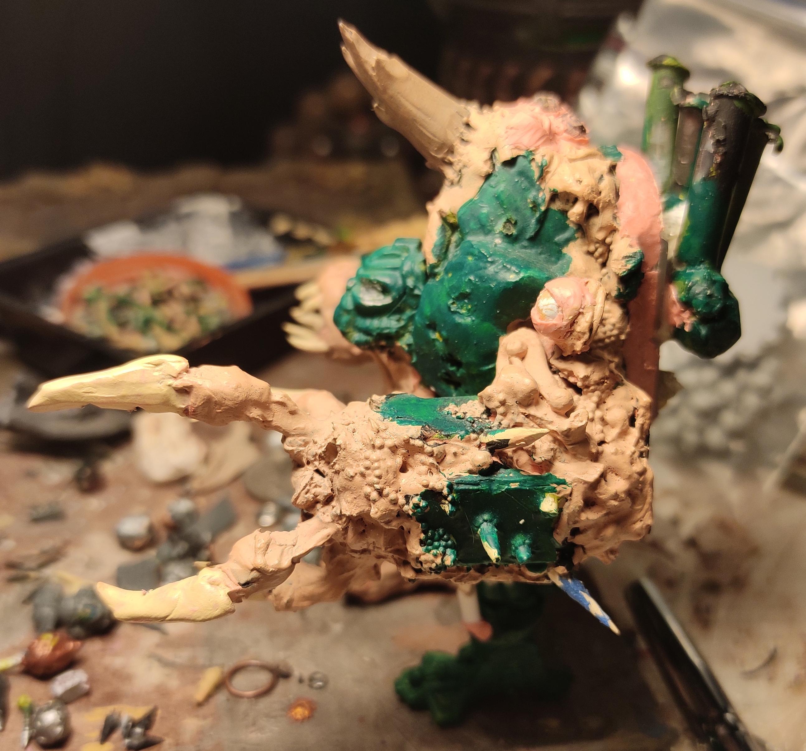 Blight, Chaos, Chaos Space Marines, Claw, Conversion, Death Guard, Decay, Disease, Dreadnought, Eye, Heavy Support, Helbrute, Hell Brute, Heresy, Heretic Astartes, Nurgle, Pestilence, Plague, Plague Marines, Rot, Scratch Build, Sculpting, Tehnolog, Traitor Legions, Warhammer 40,000, Work In Progress